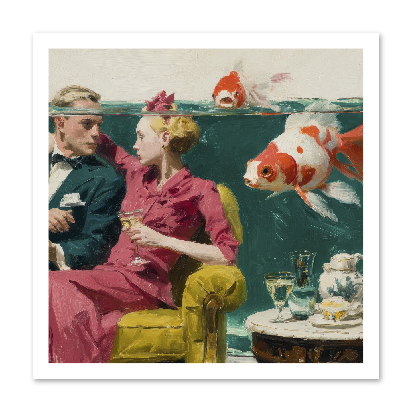 The Afternoon Revision -- Loose Canvas Print 20x20