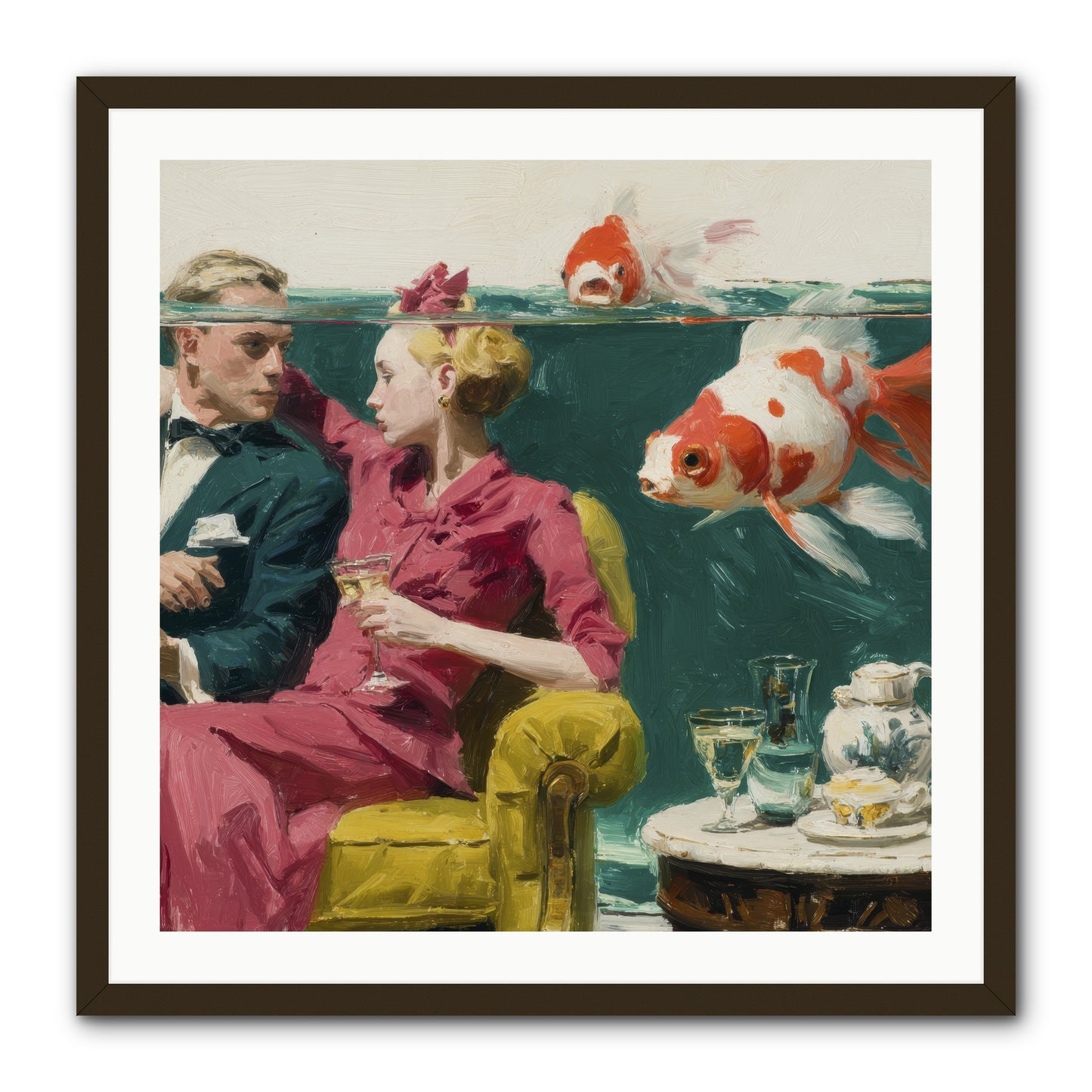 The Afternoon Revision -- Framed Print - Black 30x30