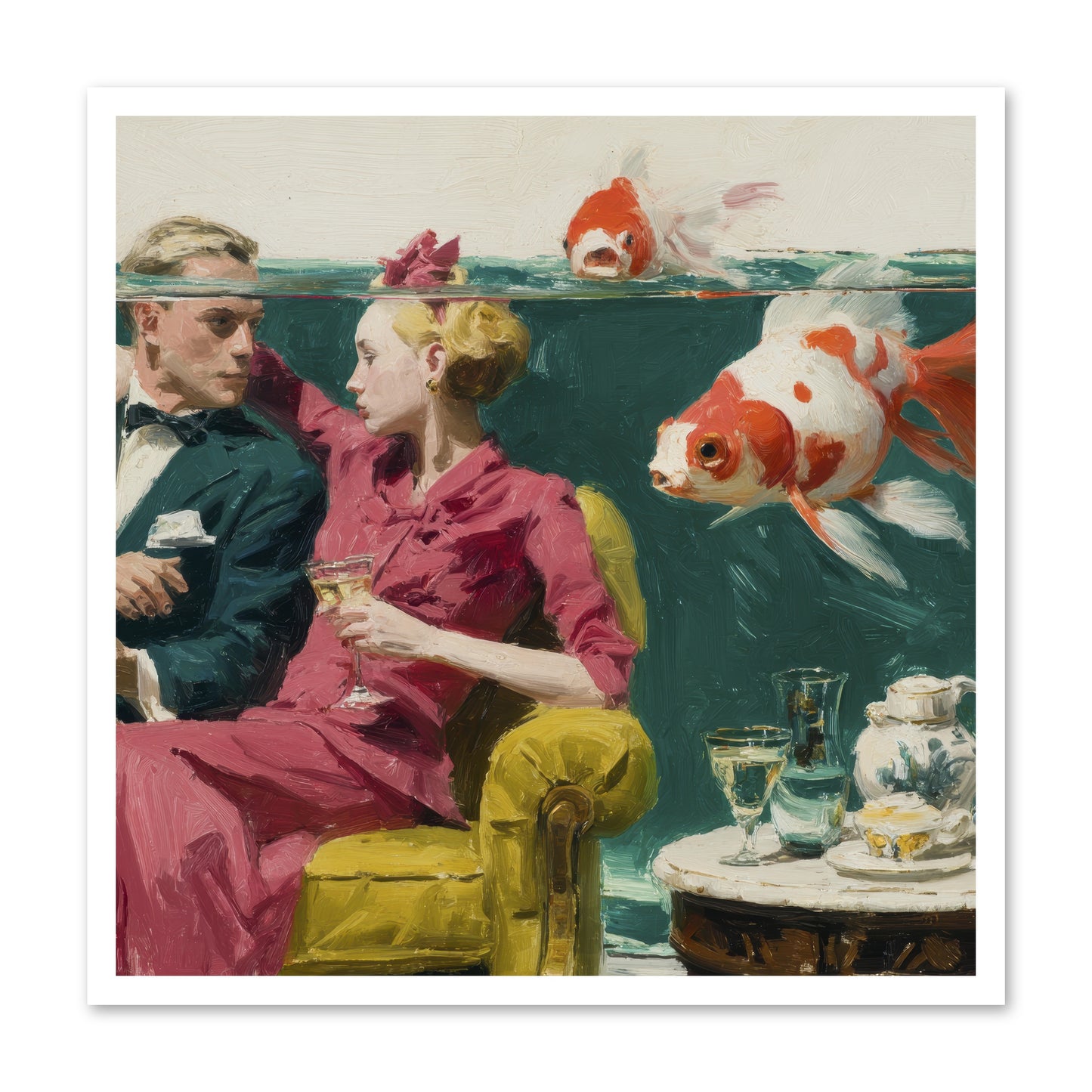 The Afternoon Revision -- Loose Canvas Print 30x30