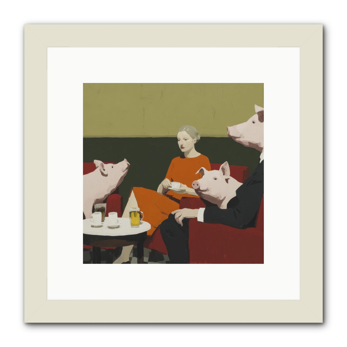 The Afternoon They Understood Everything -- Framed Print - White 10x10