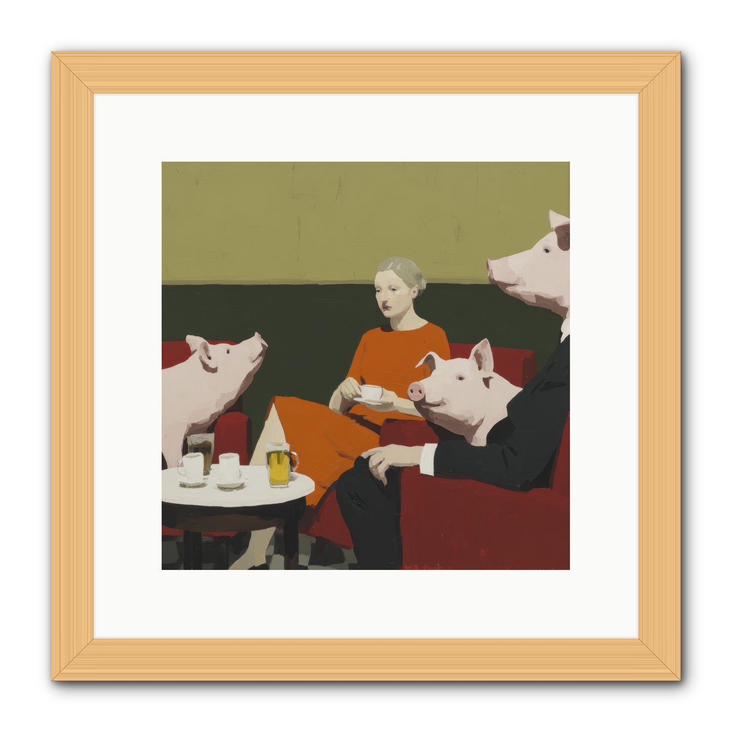 The Afternoon They Understood Everything -- Framed Print - Natural 12x12