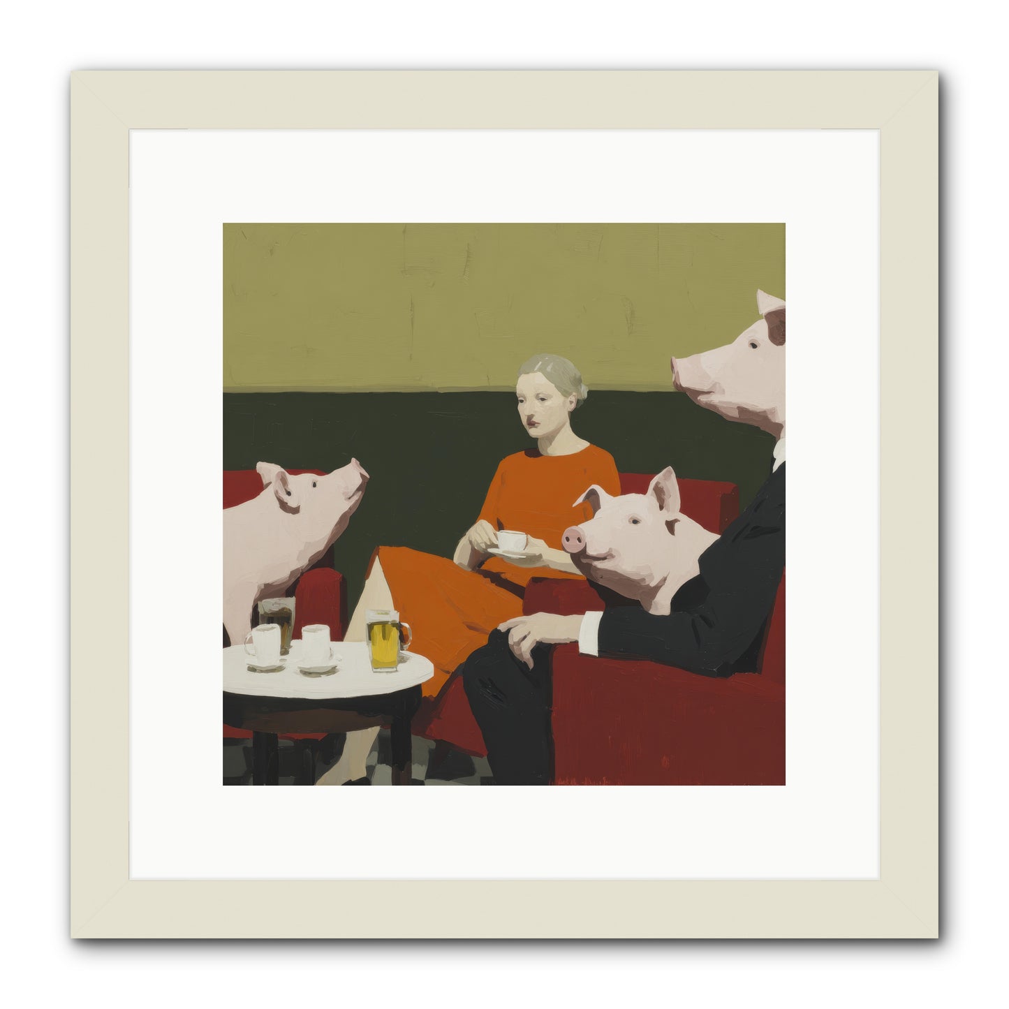 The Afternoon They Understood Everything -- Framed Print - White 12x12