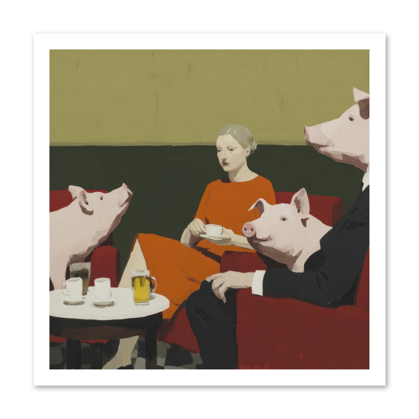 The Afternoon They Understood Everything -- Loose Canvas Print 20x20