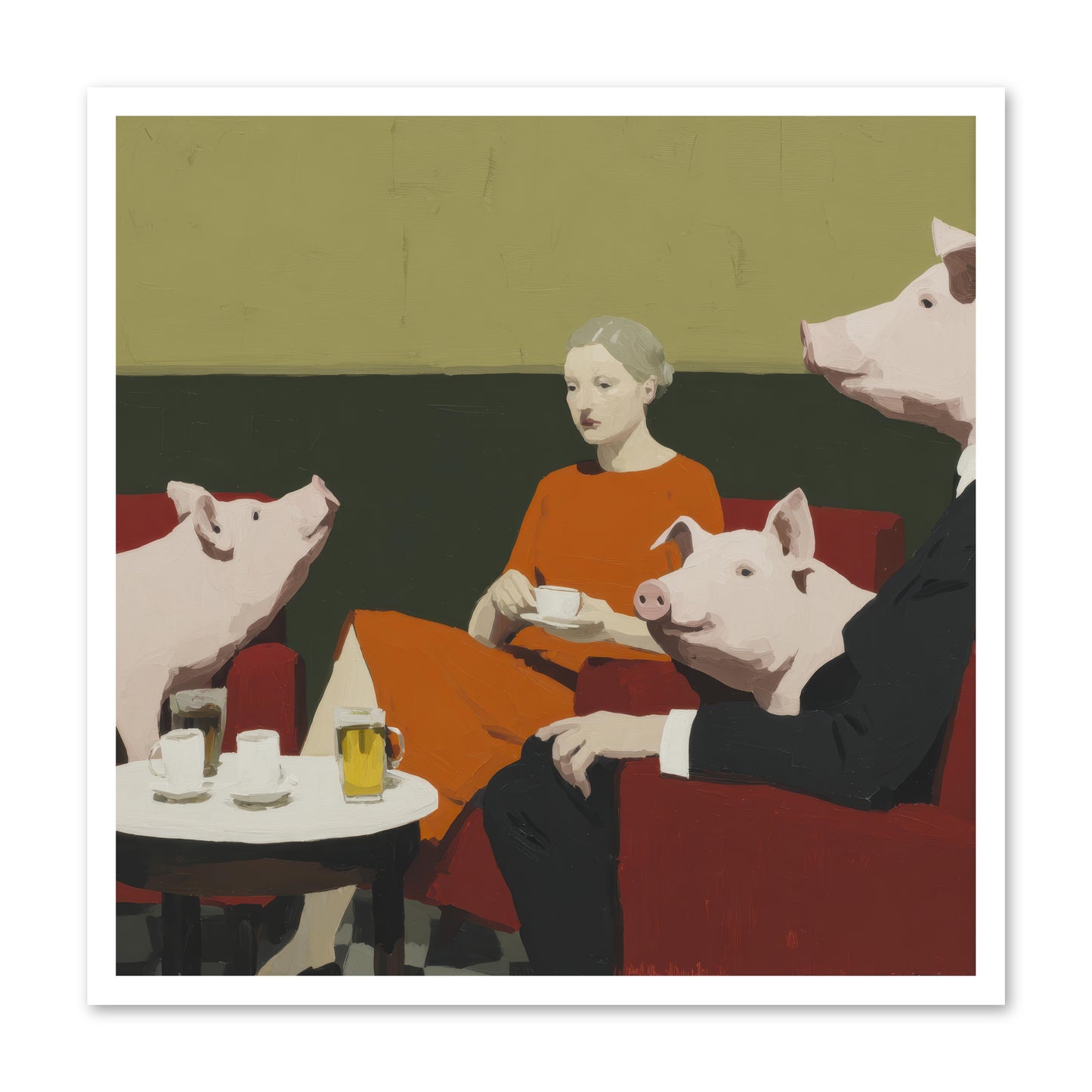 The Afternoon They Understood Everything -- Loose Canvas Print 30x30