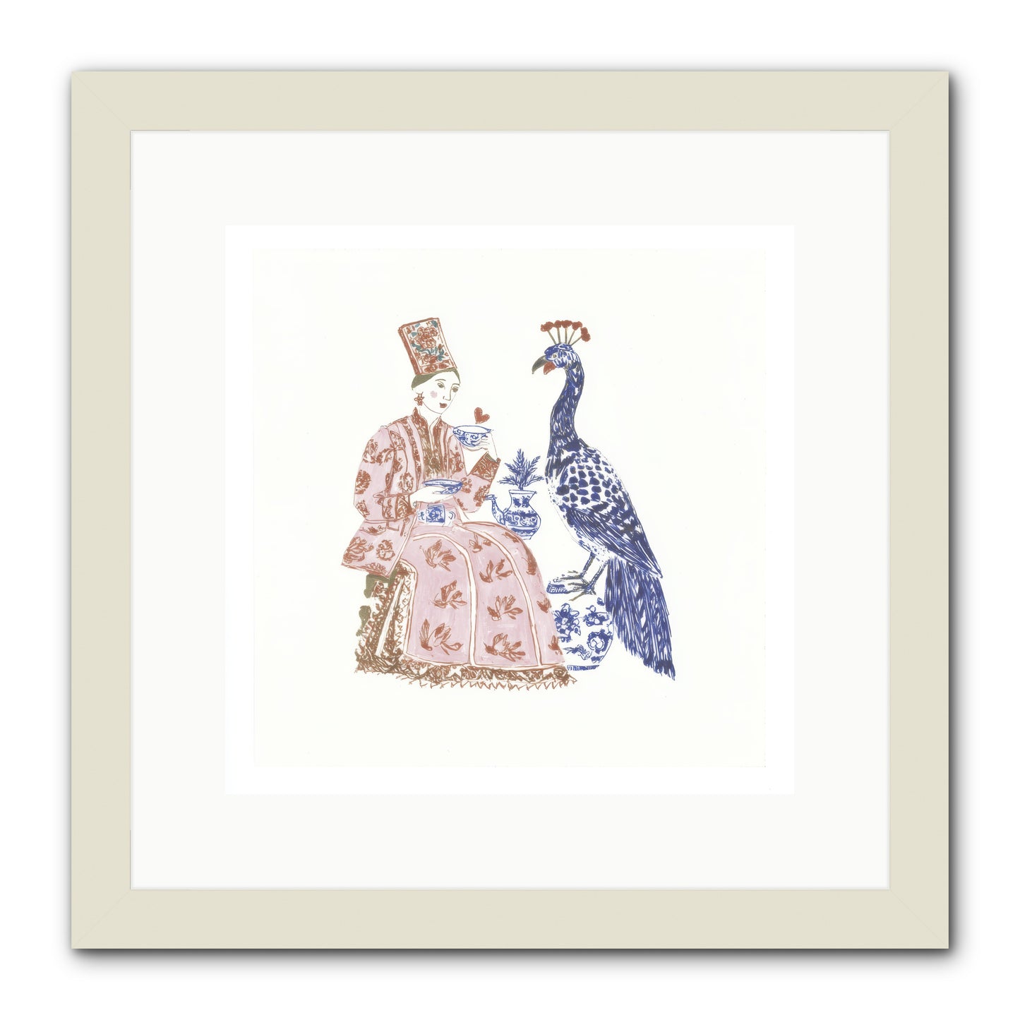 The Alchemist Of Small Feelings -- Framed Print - White 12x12
