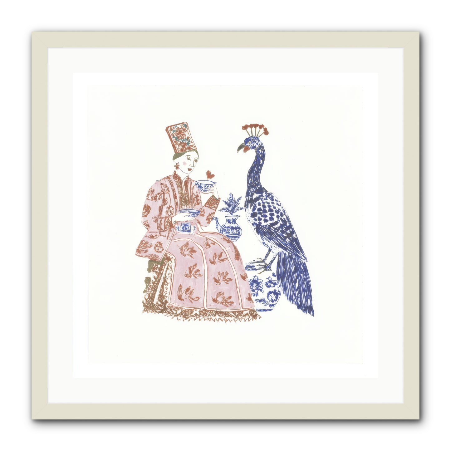 The Alchemist Of Small Feelings -- Framed Print - White 24x24
