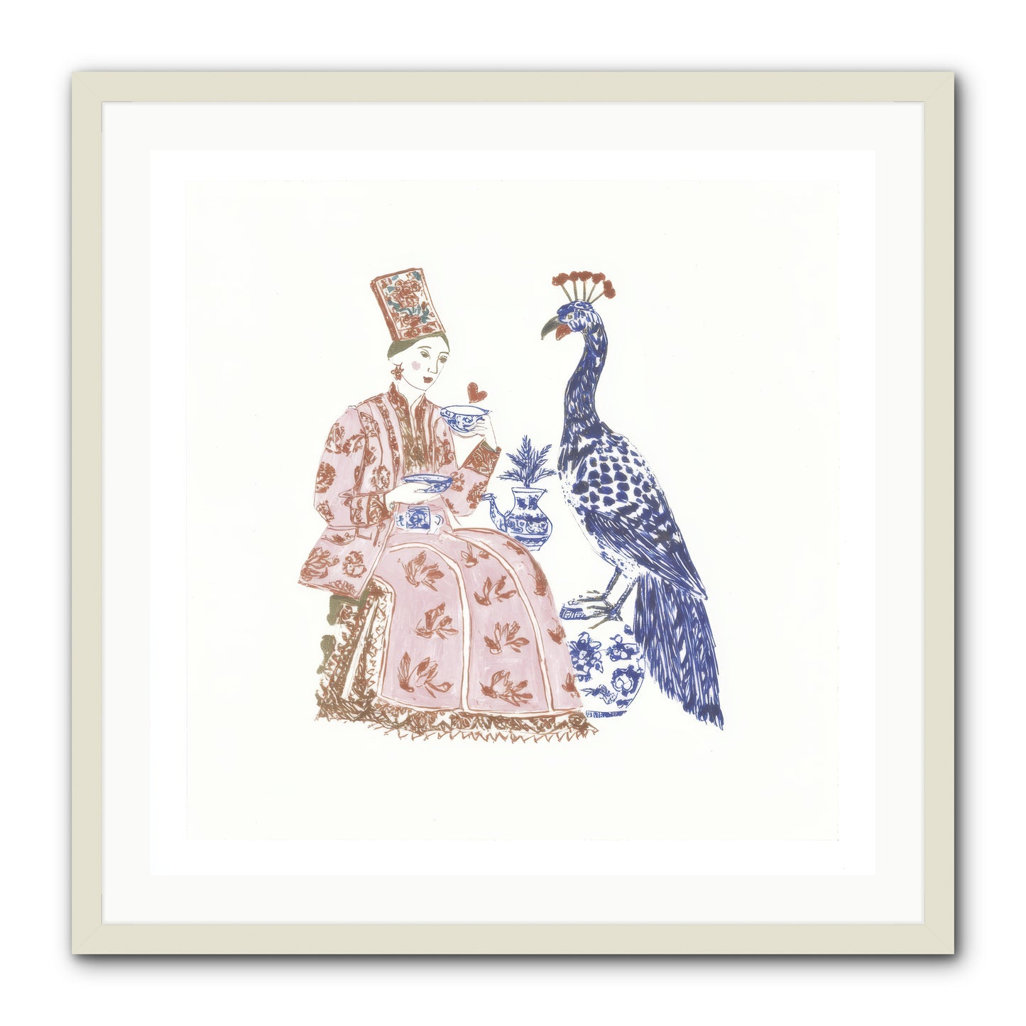 The Alchemist Of Small Feelings -- Framed Print - White 30x30