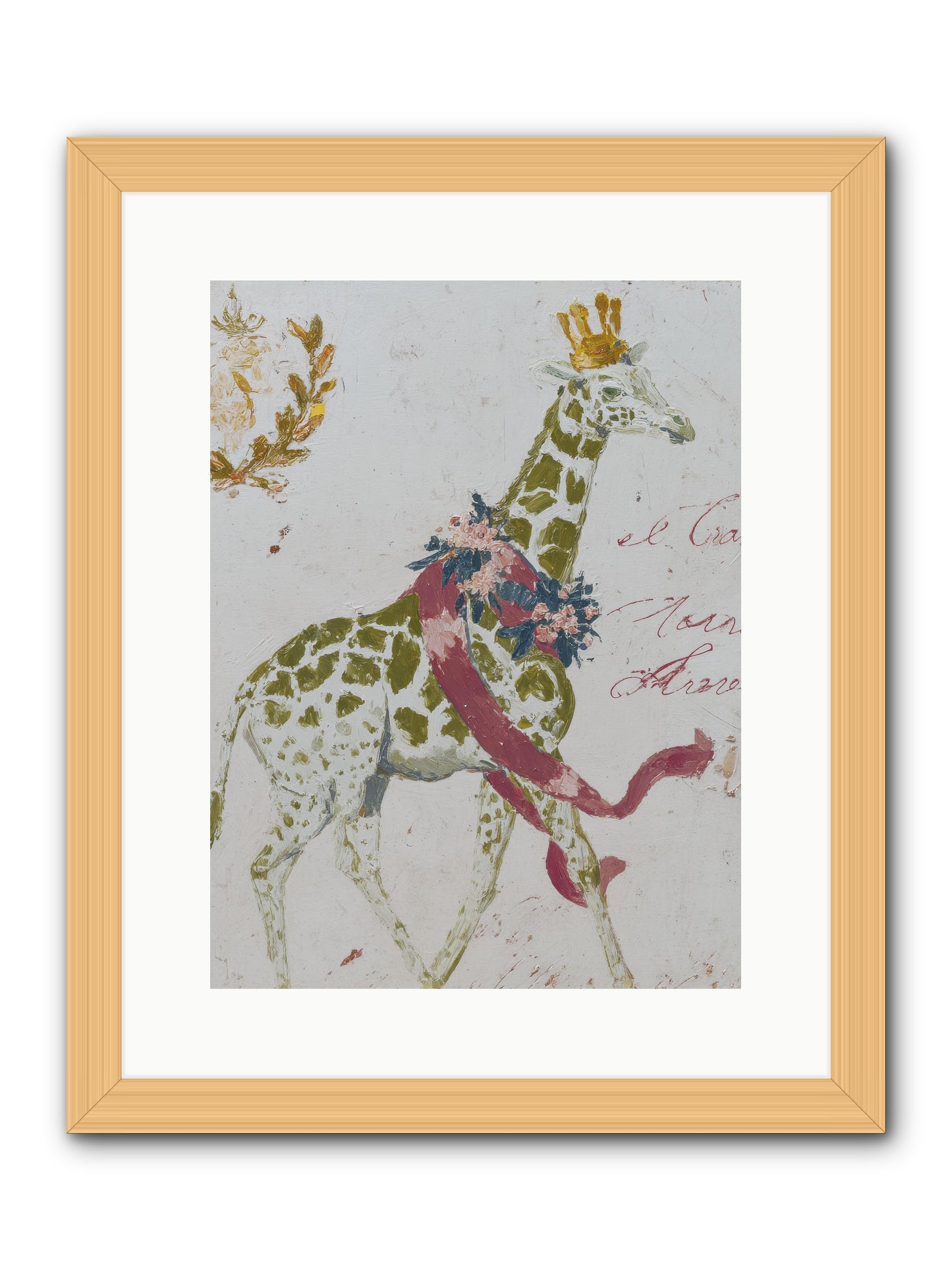 The Apricot Affair -- Framed Print - Natural 12x16