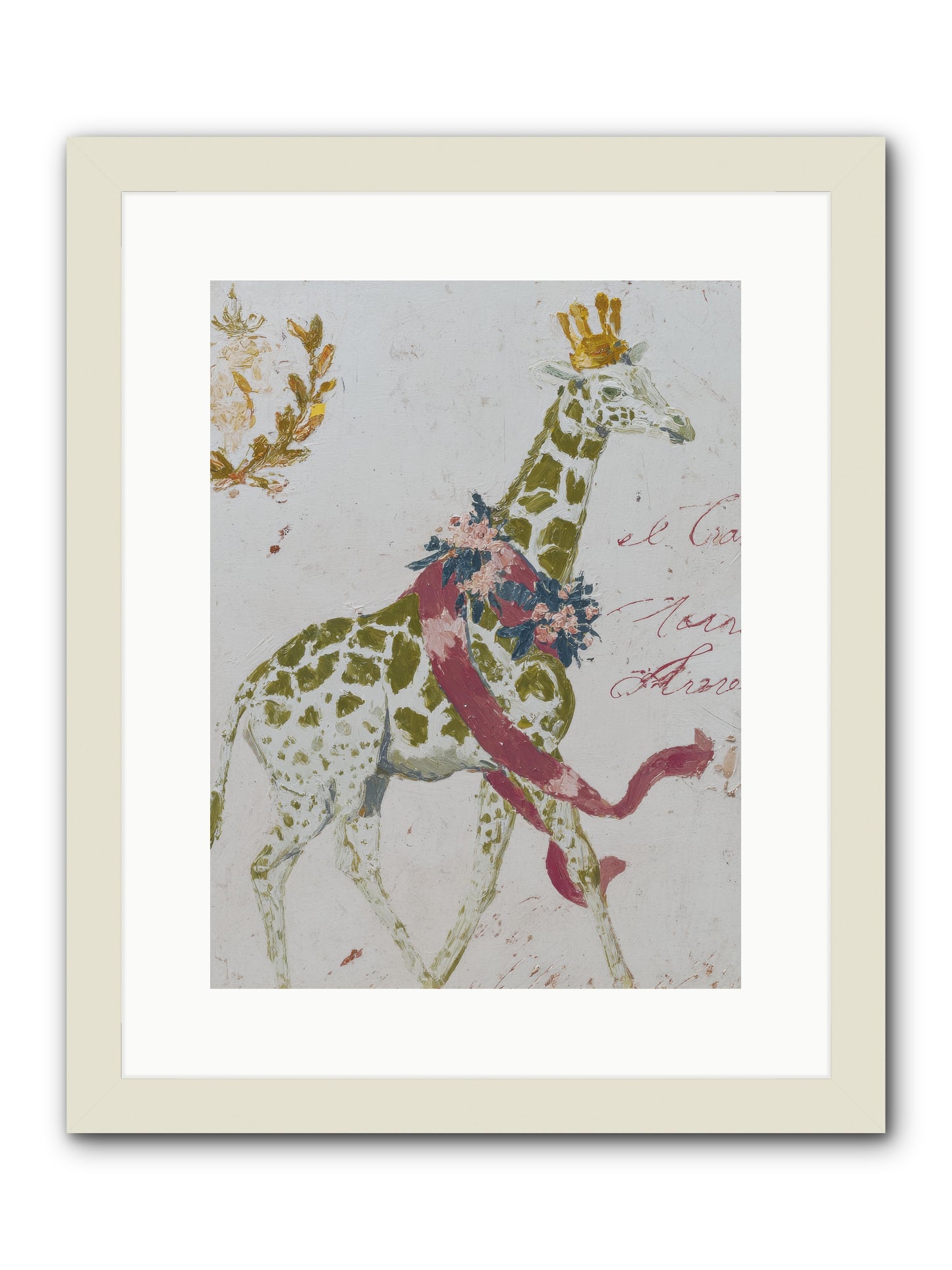 The Apricot Affair -- Framed Print - White 12x16