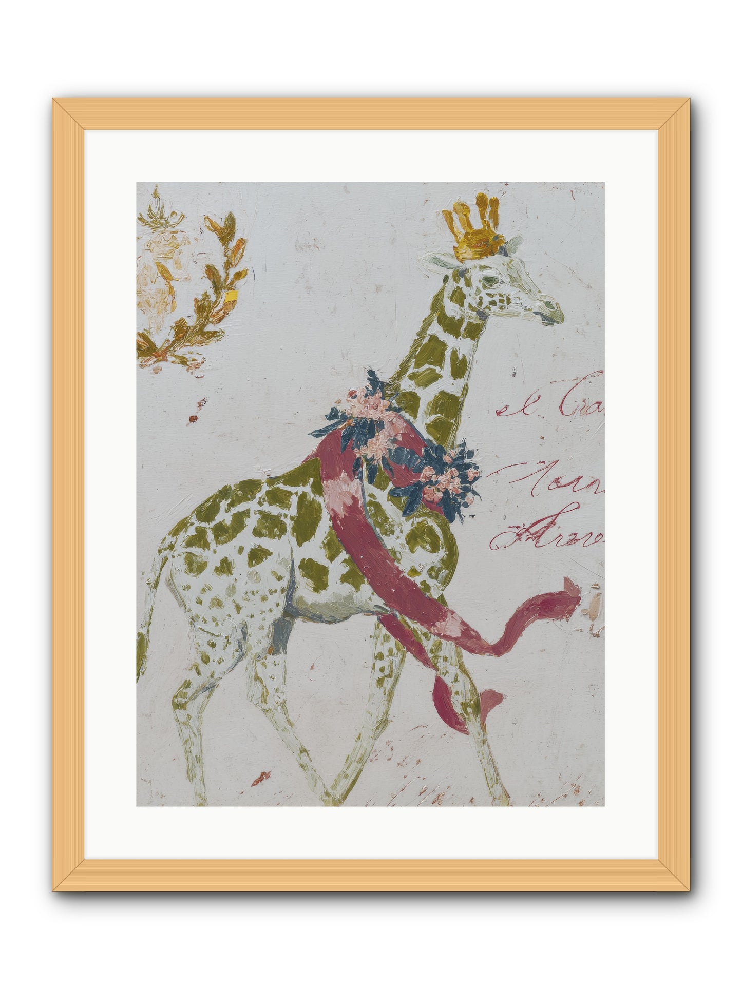 The Apricot Affair -- Framed Print - Natural 18x24