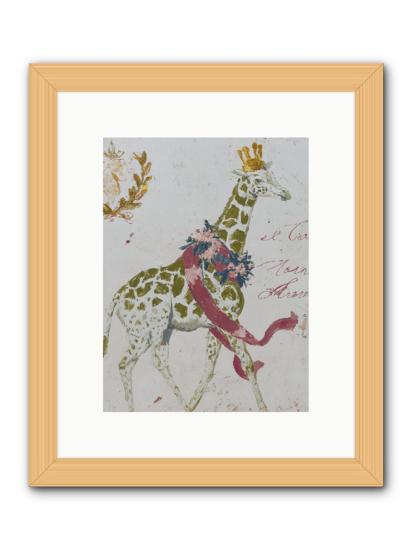 The Apricot Affair -- Framed Print - Natural 9x12