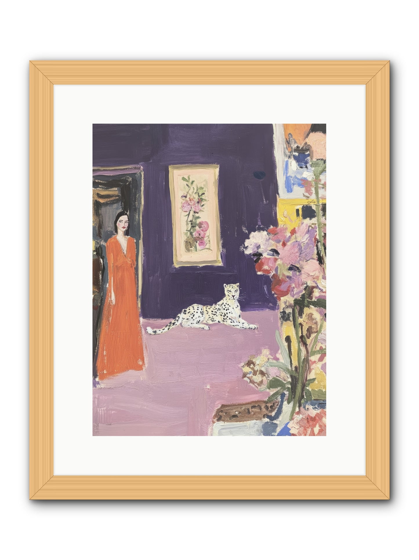 The Art Of Beautiful Waiting -- Framed Print - Natural 12x16