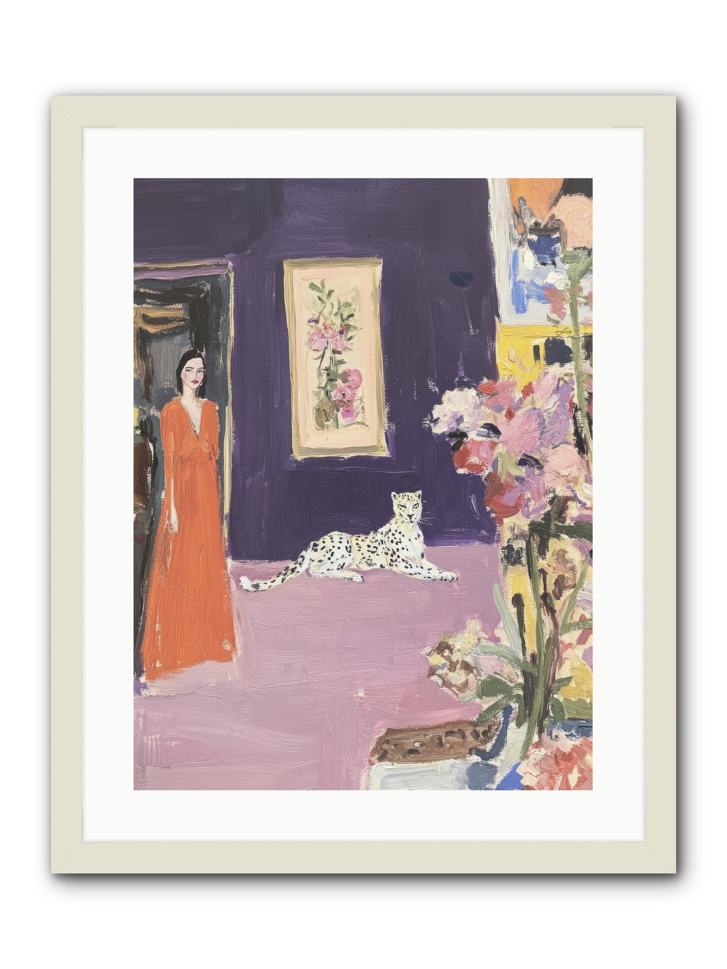 The Art Of Beautiful Waiting -- Framed Print - White 18x24