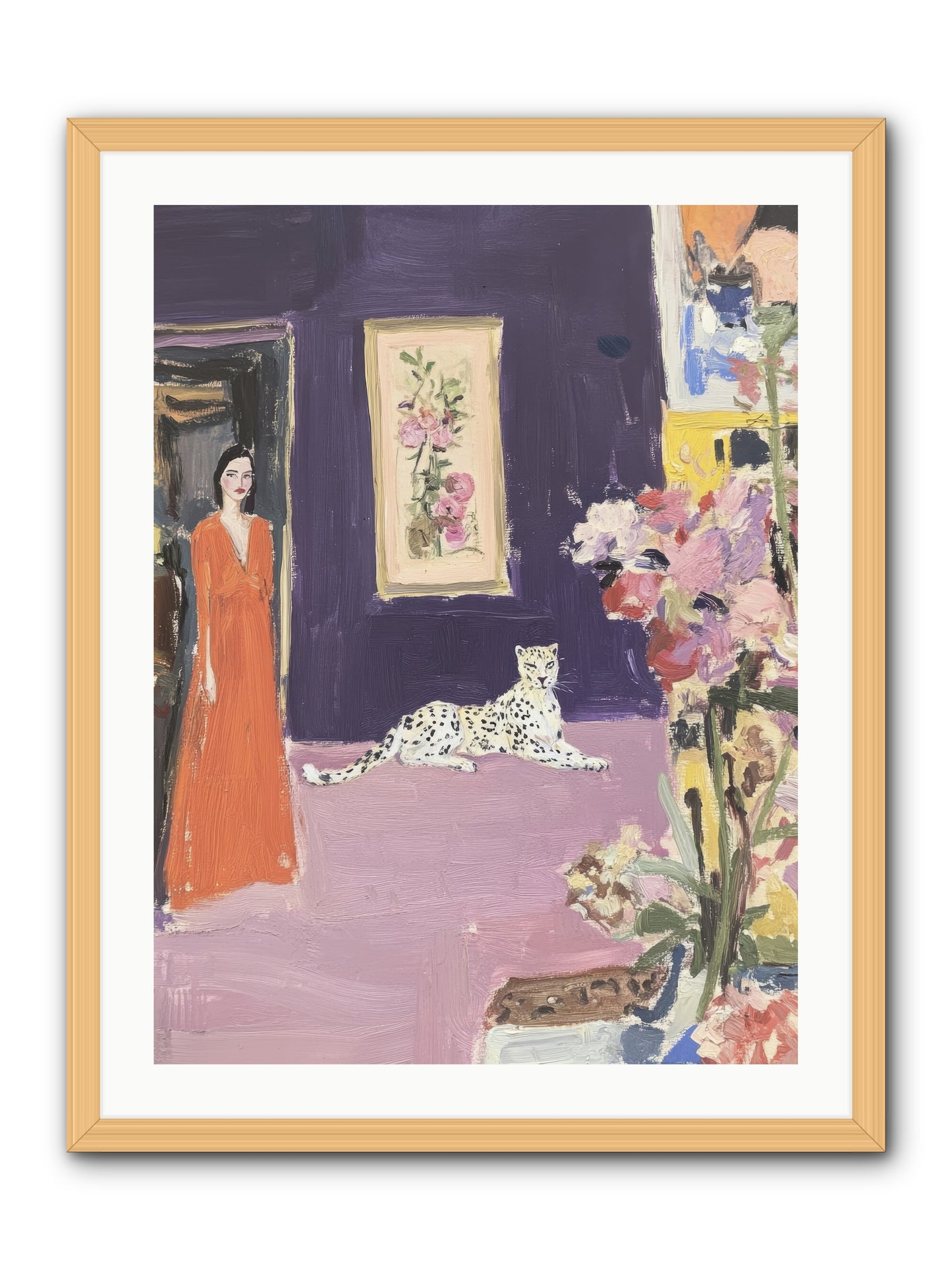 The Art Of Beautiful Waiting -- Framed Print - Natural 24x32