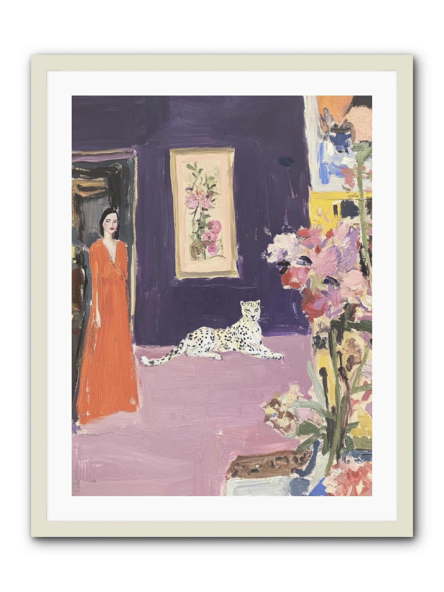 The Art Of Beautiful Waiting -- Framed Print - White 24x32