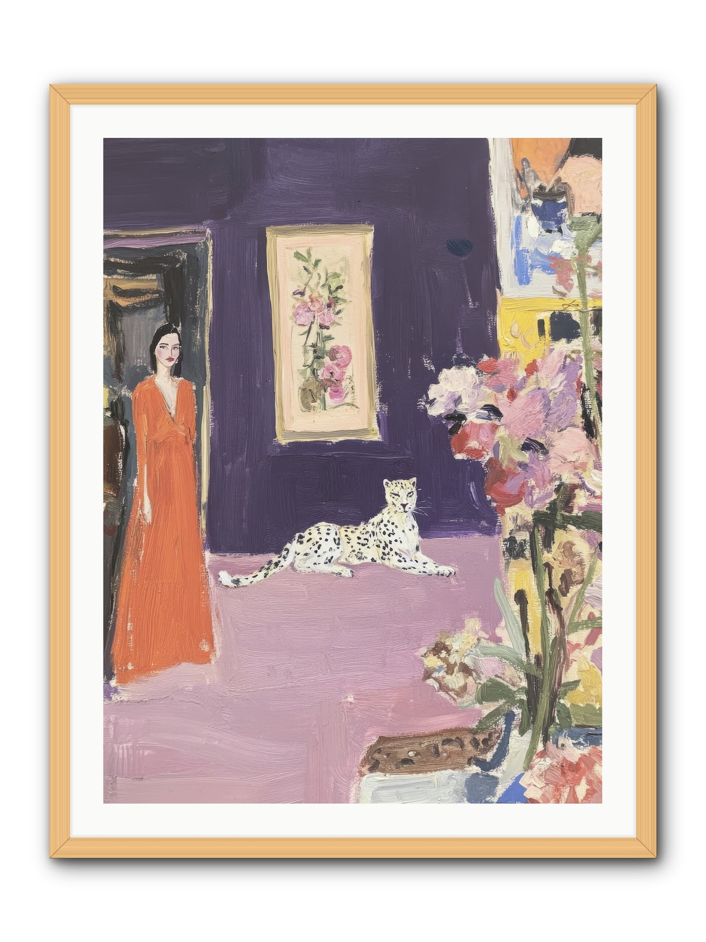 The Art Of Beautiful Waiting -- Framed Print - Natural 30x40