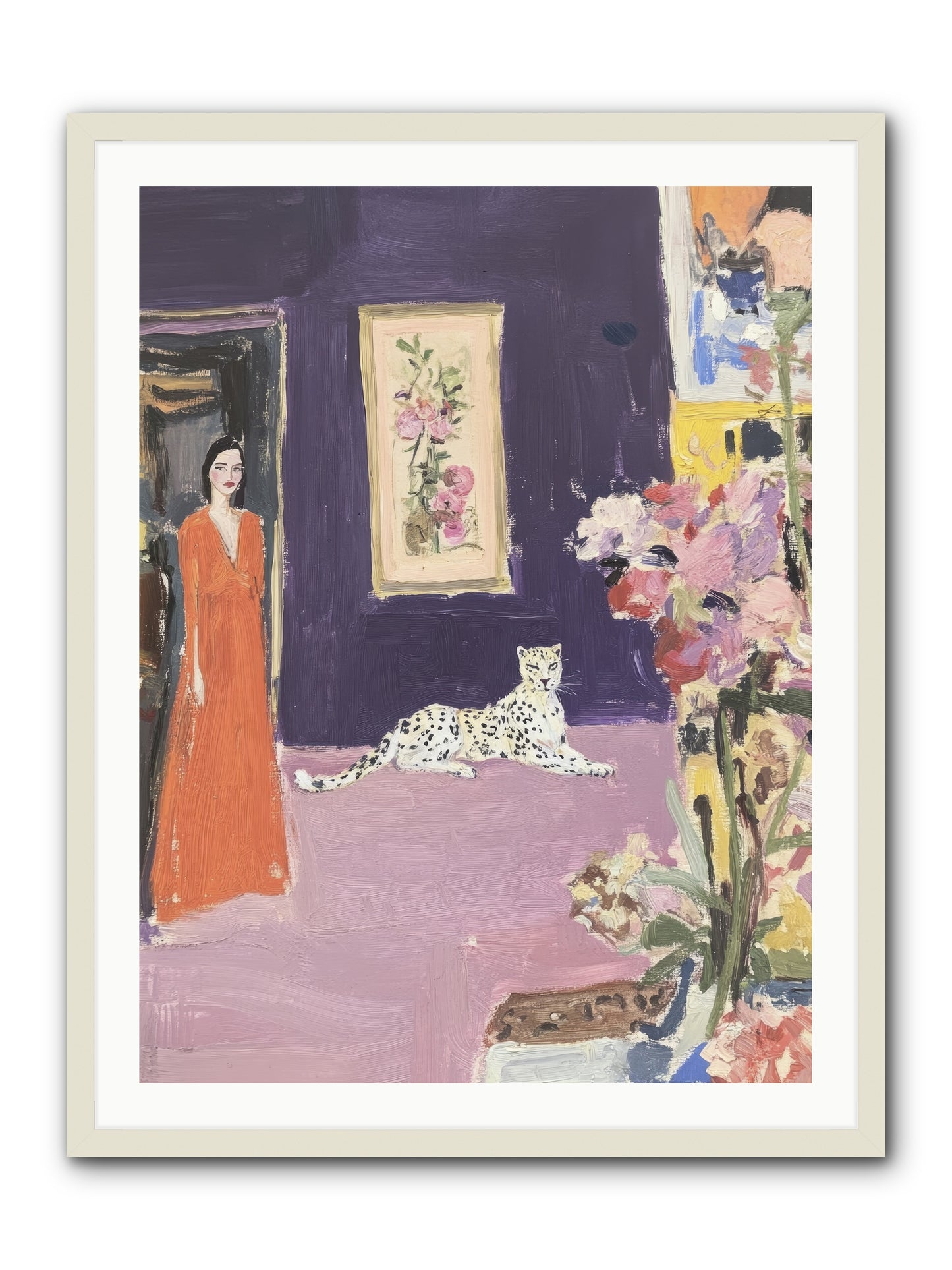 The Art Of Beautiful Waiting -- Framed Print - White 30x40