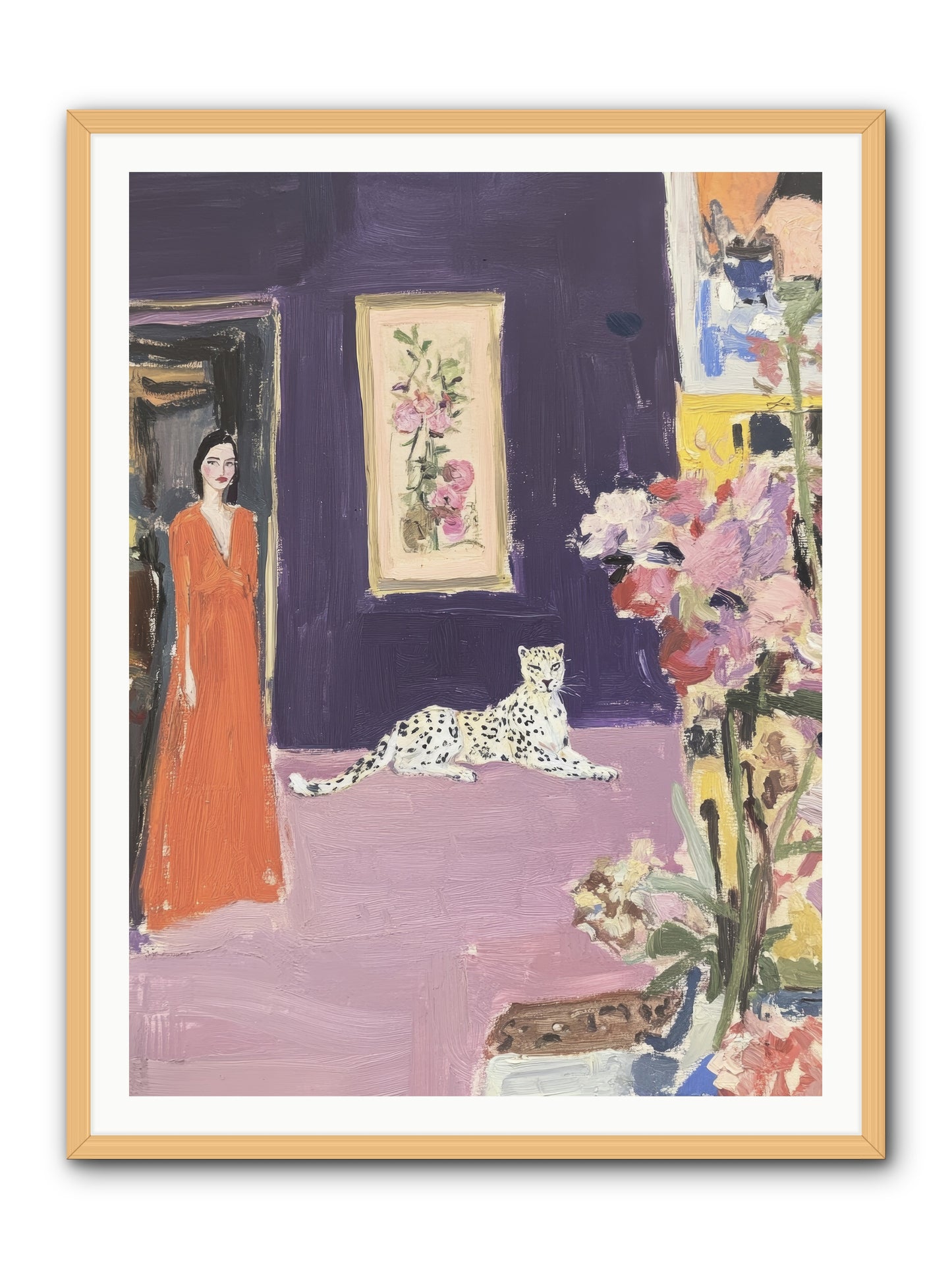 The Art Of Beautiful Waiting -- Framed Print - Natural 36x48
