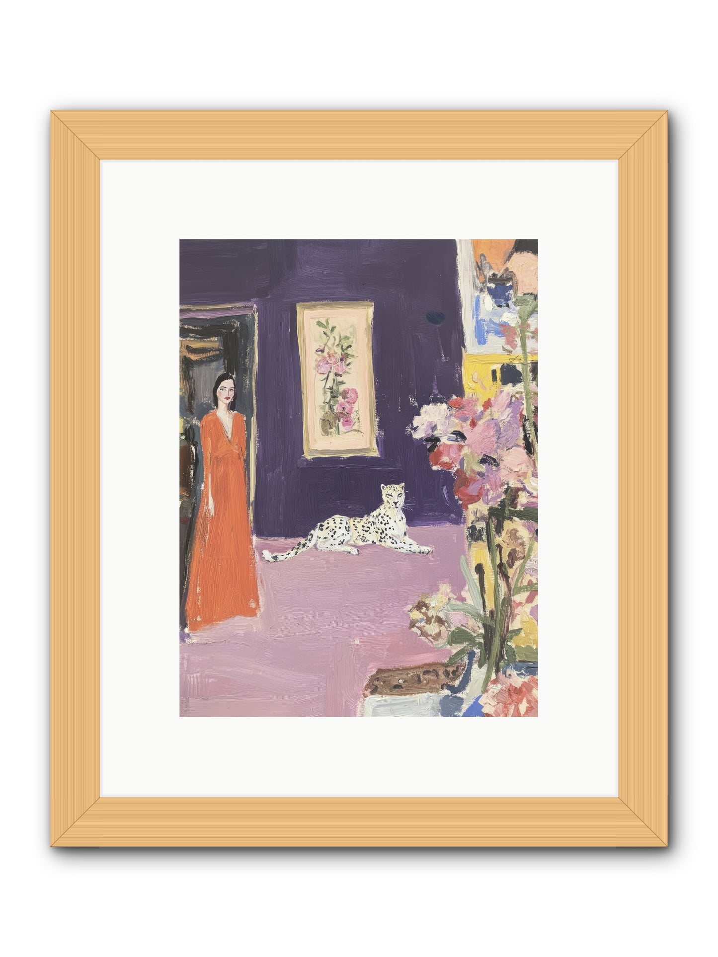 The Art Of Beautiful Waiting -- Framed Print - Natural 9x12