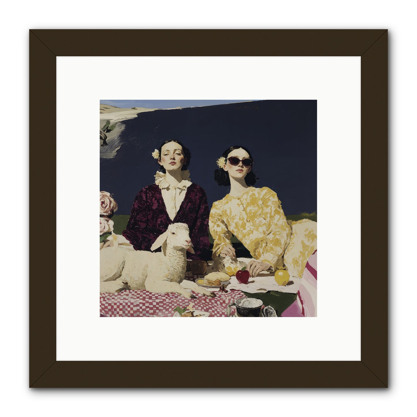 The Art of Almost Smiling -- Framed Print - Black 10x10