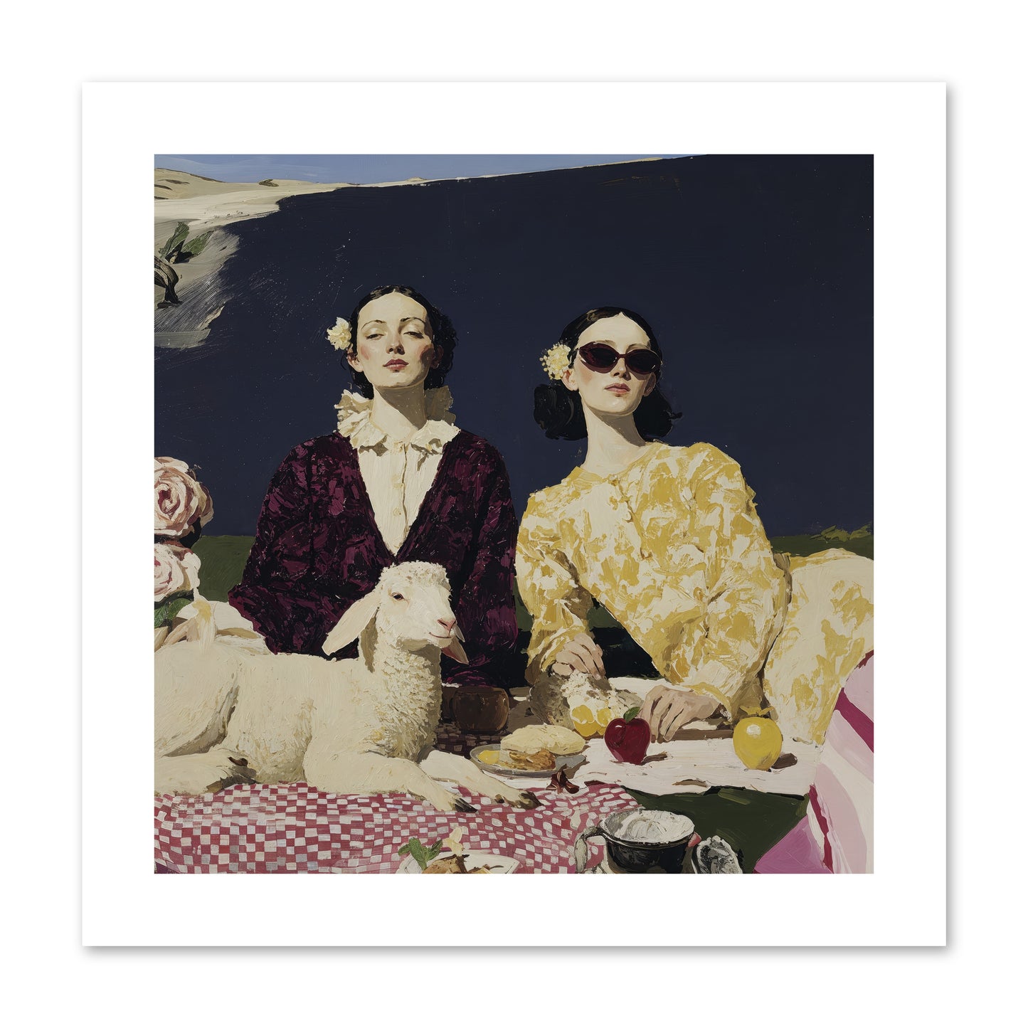 The Art of Almost Smiling -- Loose Canvas Print 10x10