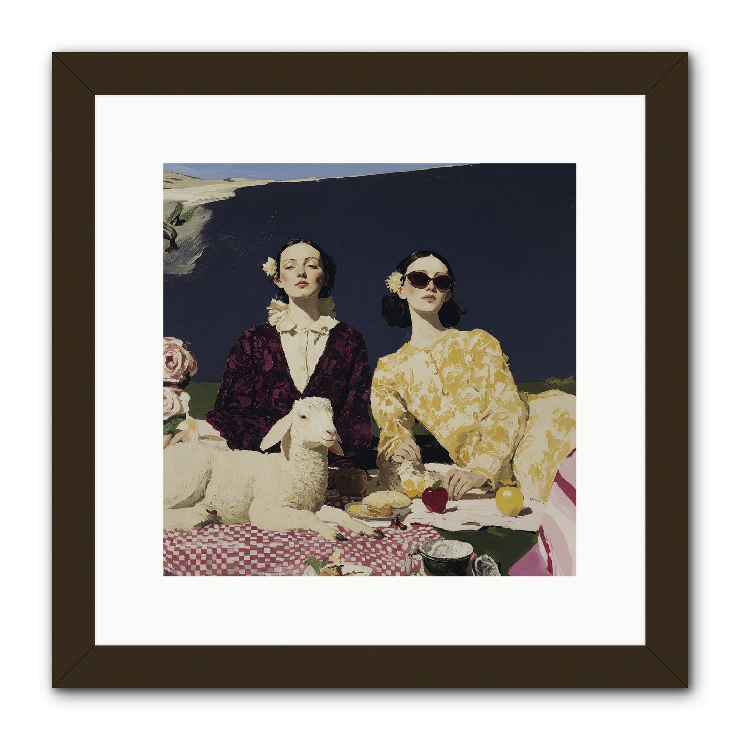 The Art of Almost Smiling -- Framed Print - Black 12x12