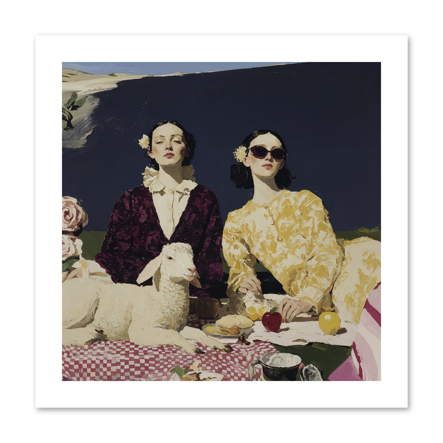 The Art of Almost Smiling -- Paper Print 12x12
