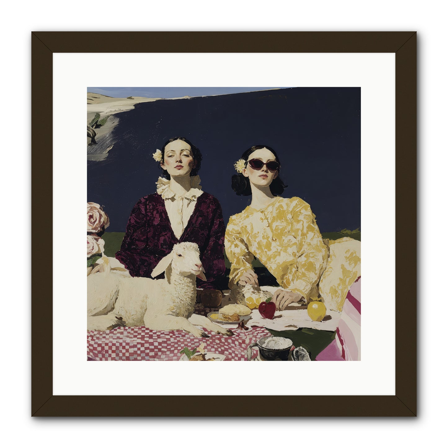 The Art of Almost Smiling -- Framed Print - Black 16x16