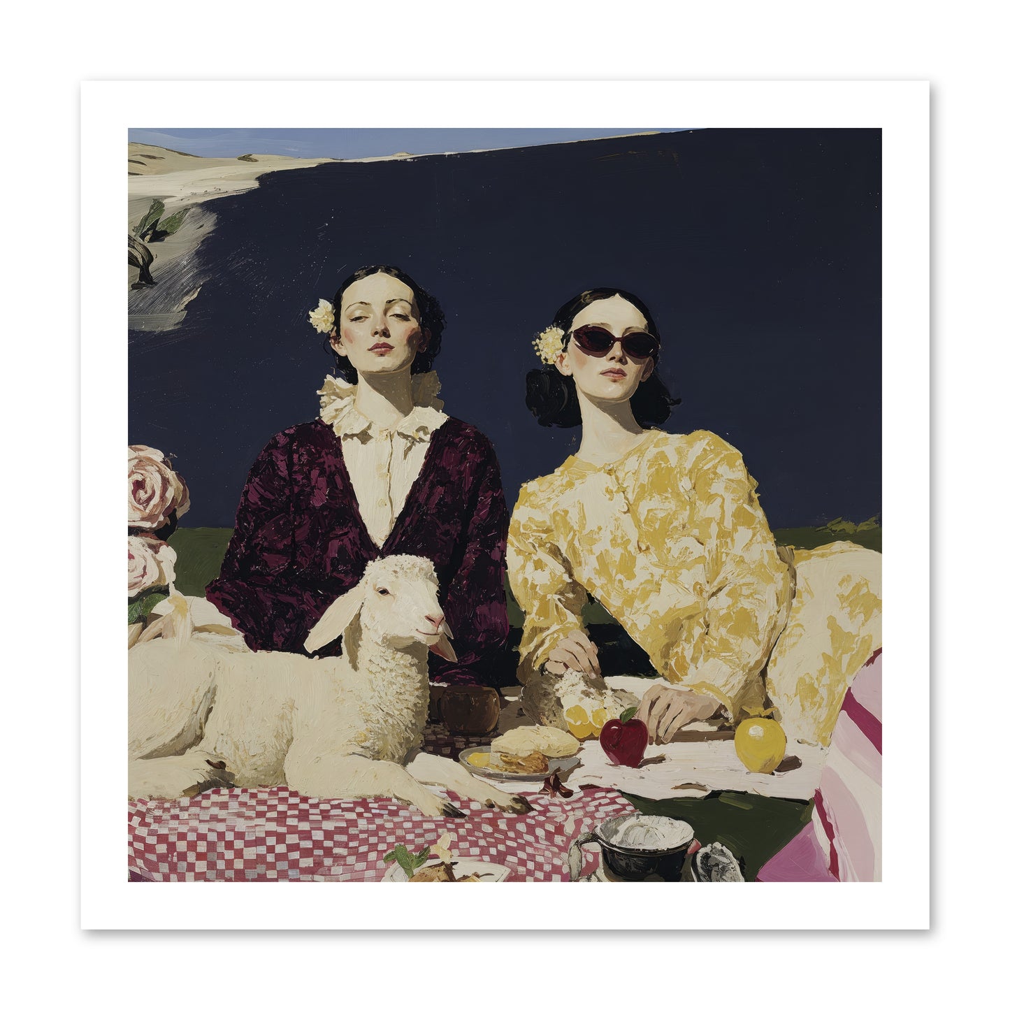 The Art of Almost Smiling -- Loose Canvas Print 16x16