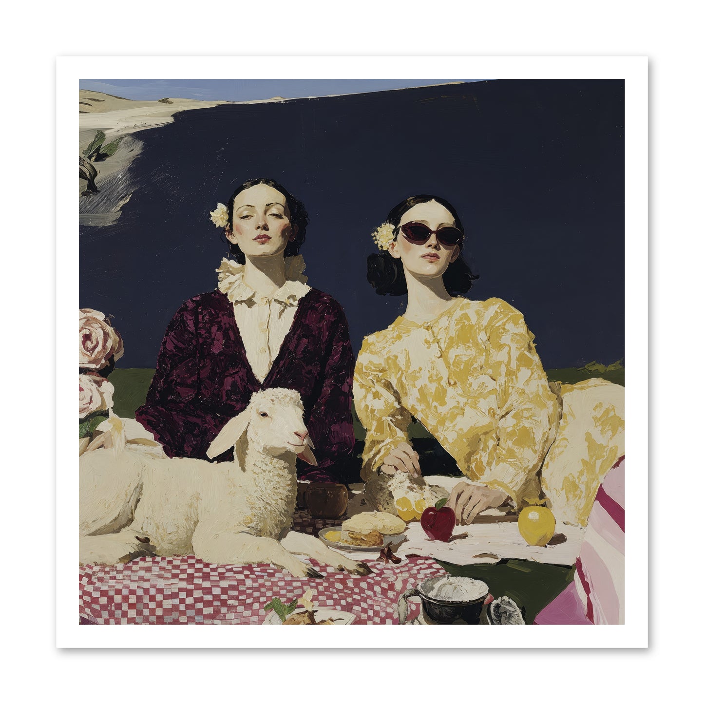 The Art of Almost Smiling -- Loose Canvas Print 24x24