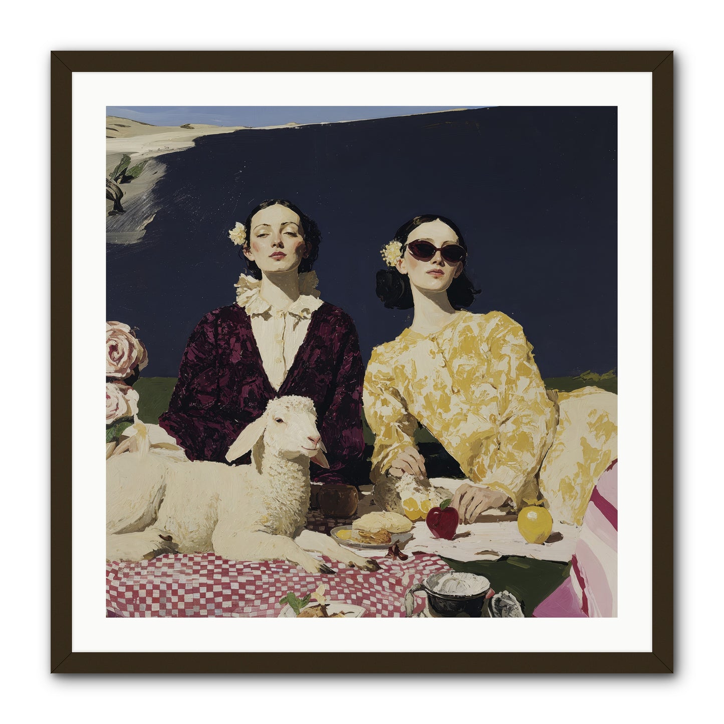 The Art of Almost Smiling -- Framed Print - Black 30x30