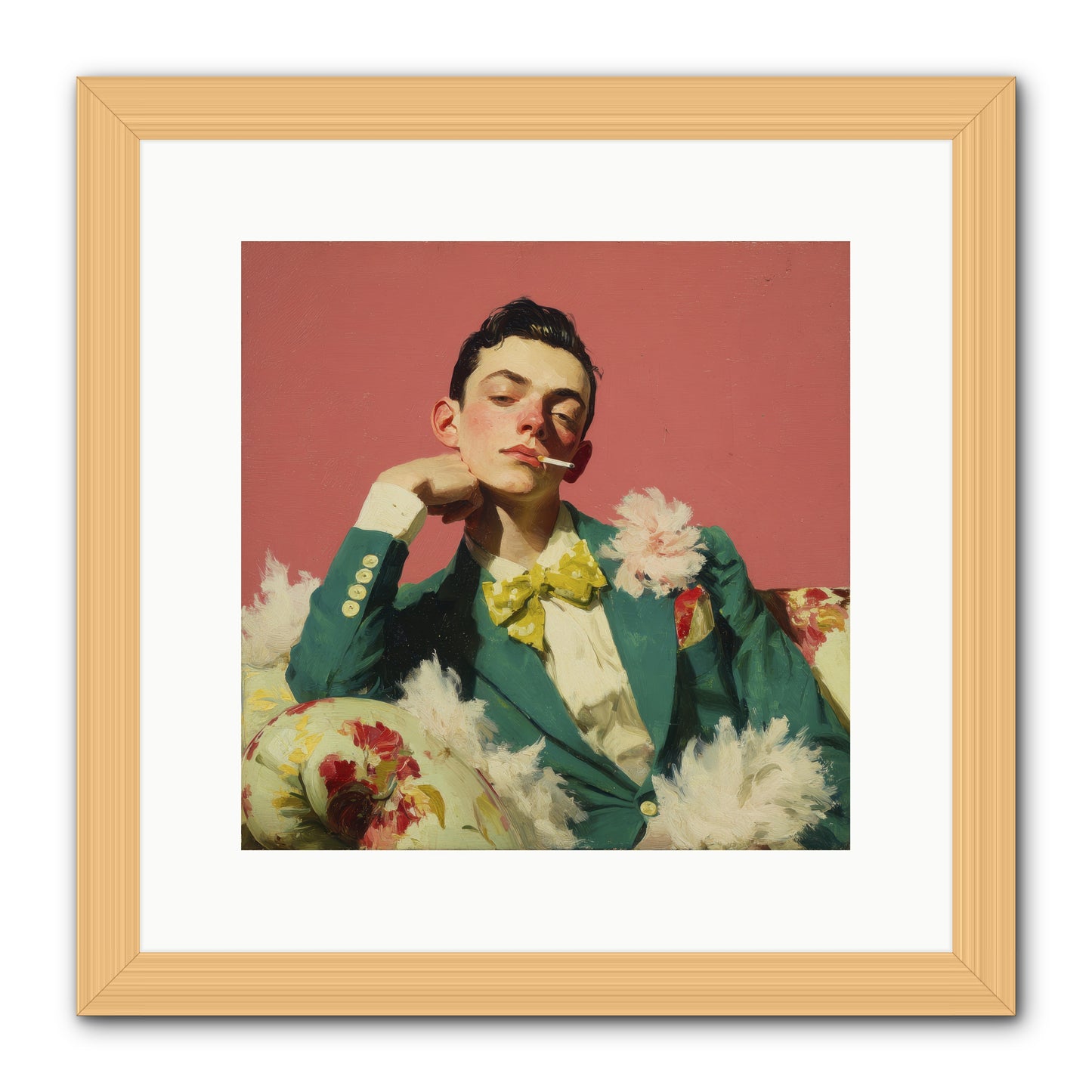 The Art of Unapologetic Pleasure -- Framed Print - Natural 12x12