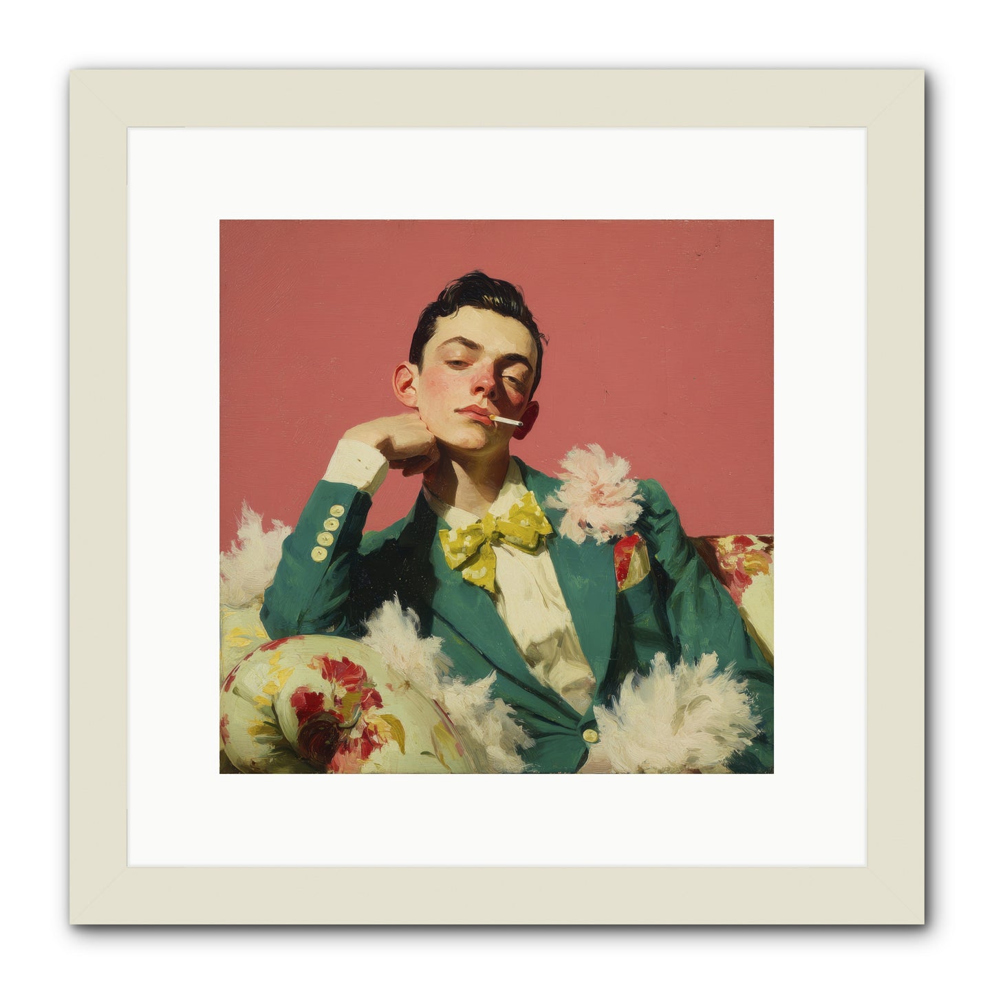 The Art of Unapologetic Pleasure -- Framed Print - White 12x12