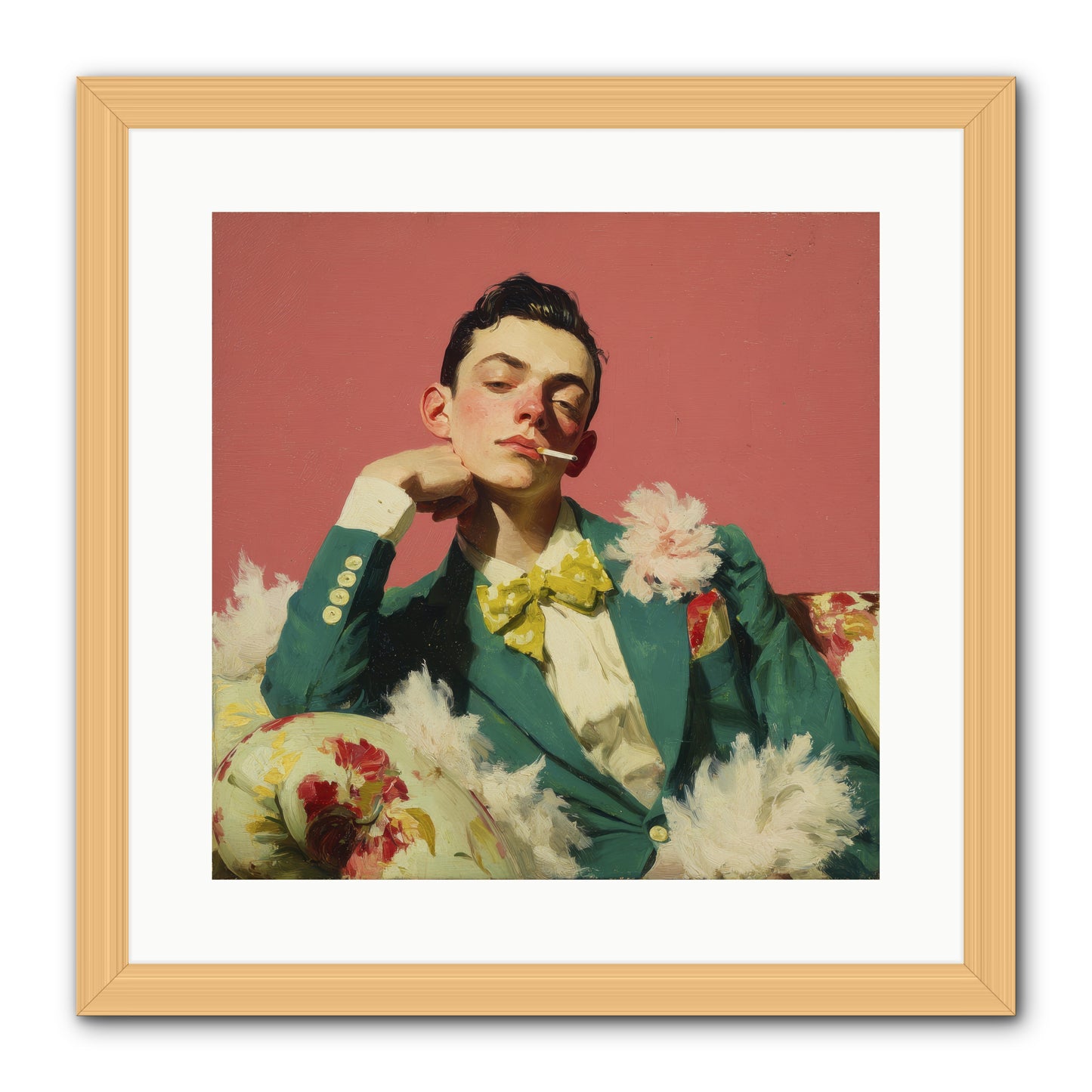 The Art of Unapologetic Pleasure -- Framed Print - Natural 16x16