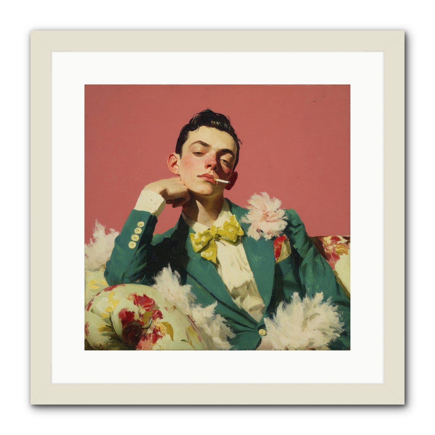The Art of Unapologetic Pleasure -- Framed Print - White 16x16