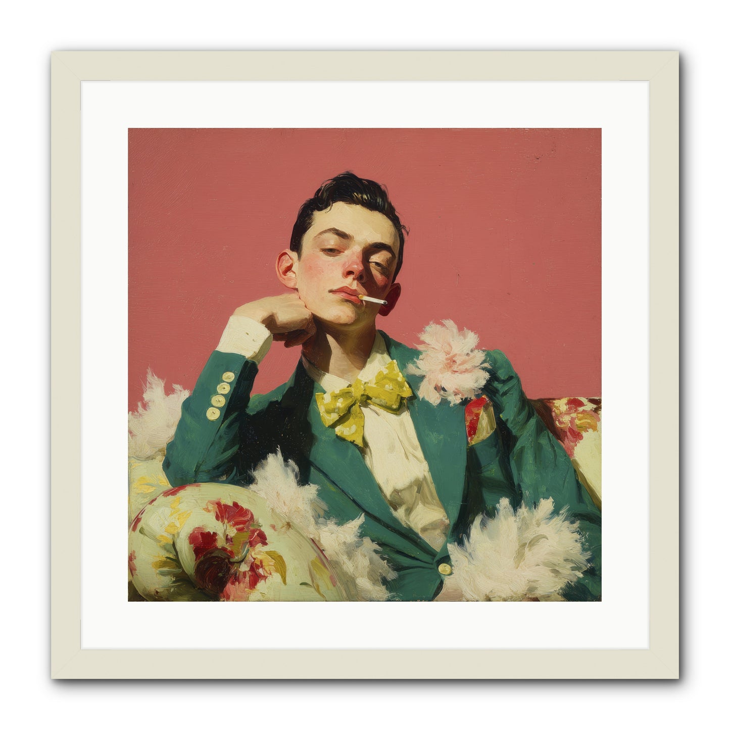 The Art of Unapologetic Pleasure -- Framed Print - White 20x20