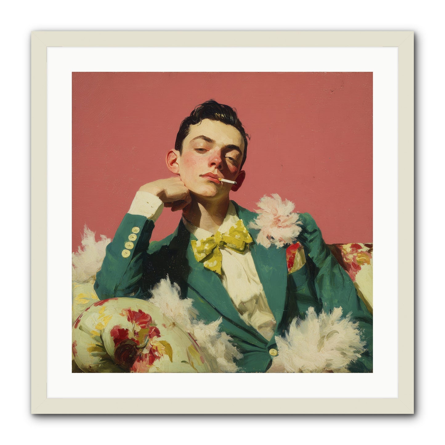 The Art of Unapologetic Pleasure -- Framed Print - White 24x24