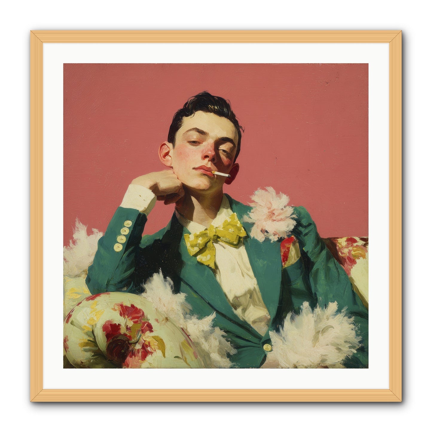 The Art of Unapologetic Pleasure -- Framed Print - Natural 30x30