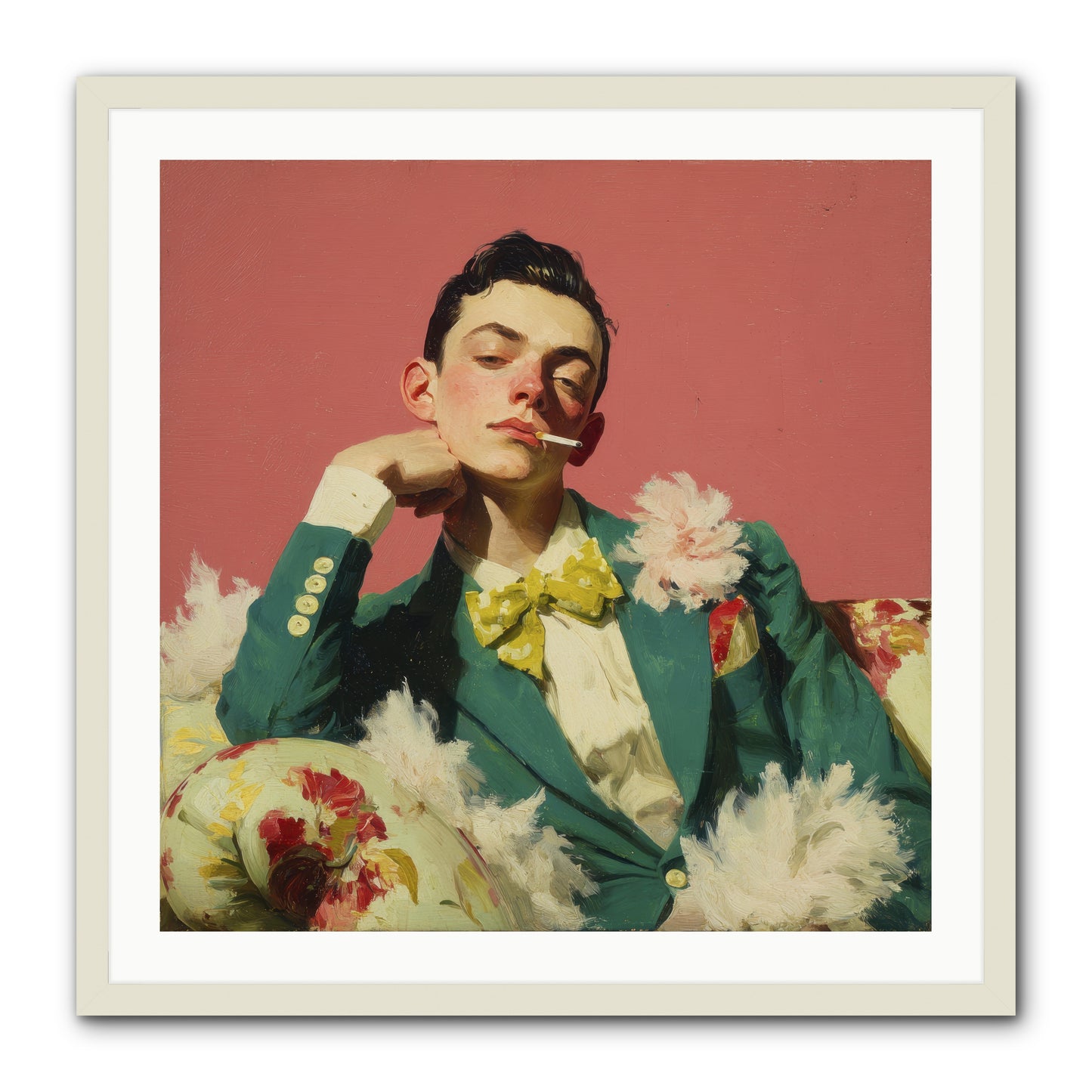 The Art of Unapologetic Pleasure -- Framed Print - White 30x30
