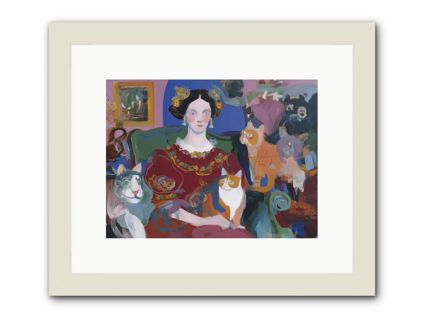 The Assembly -- Framed Print - White 12x9