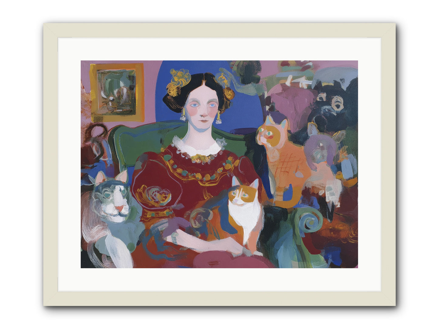 The Assembly -- Framed Print - White 24x18