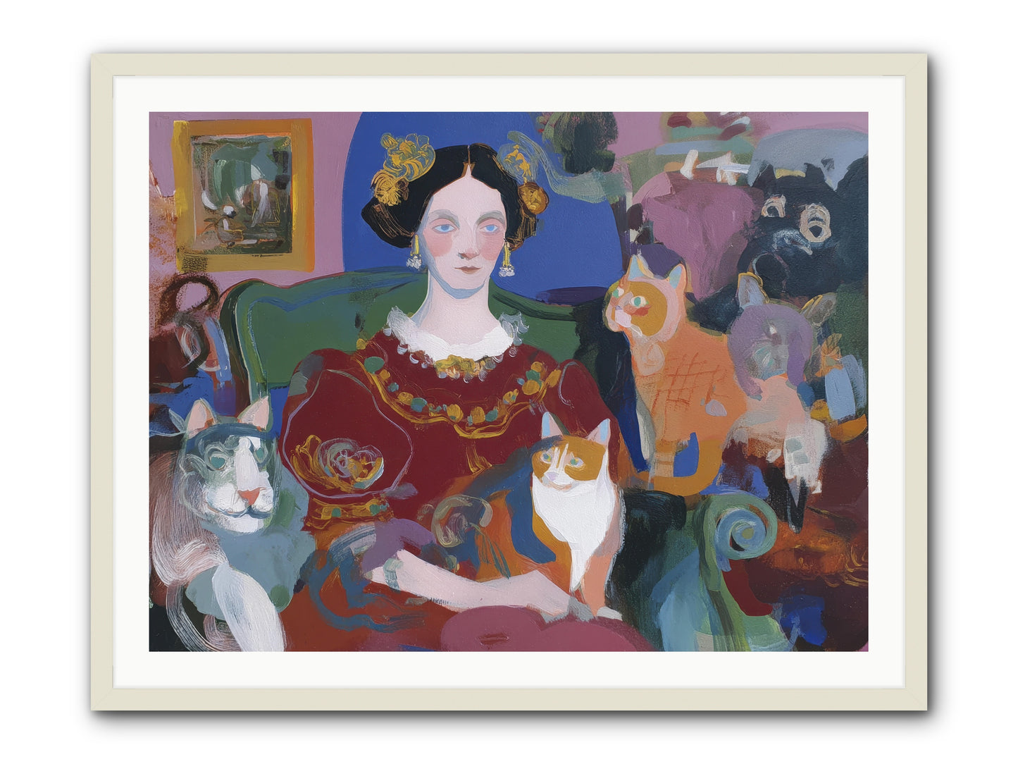 The Assembly -- Framed Print - White 40x30