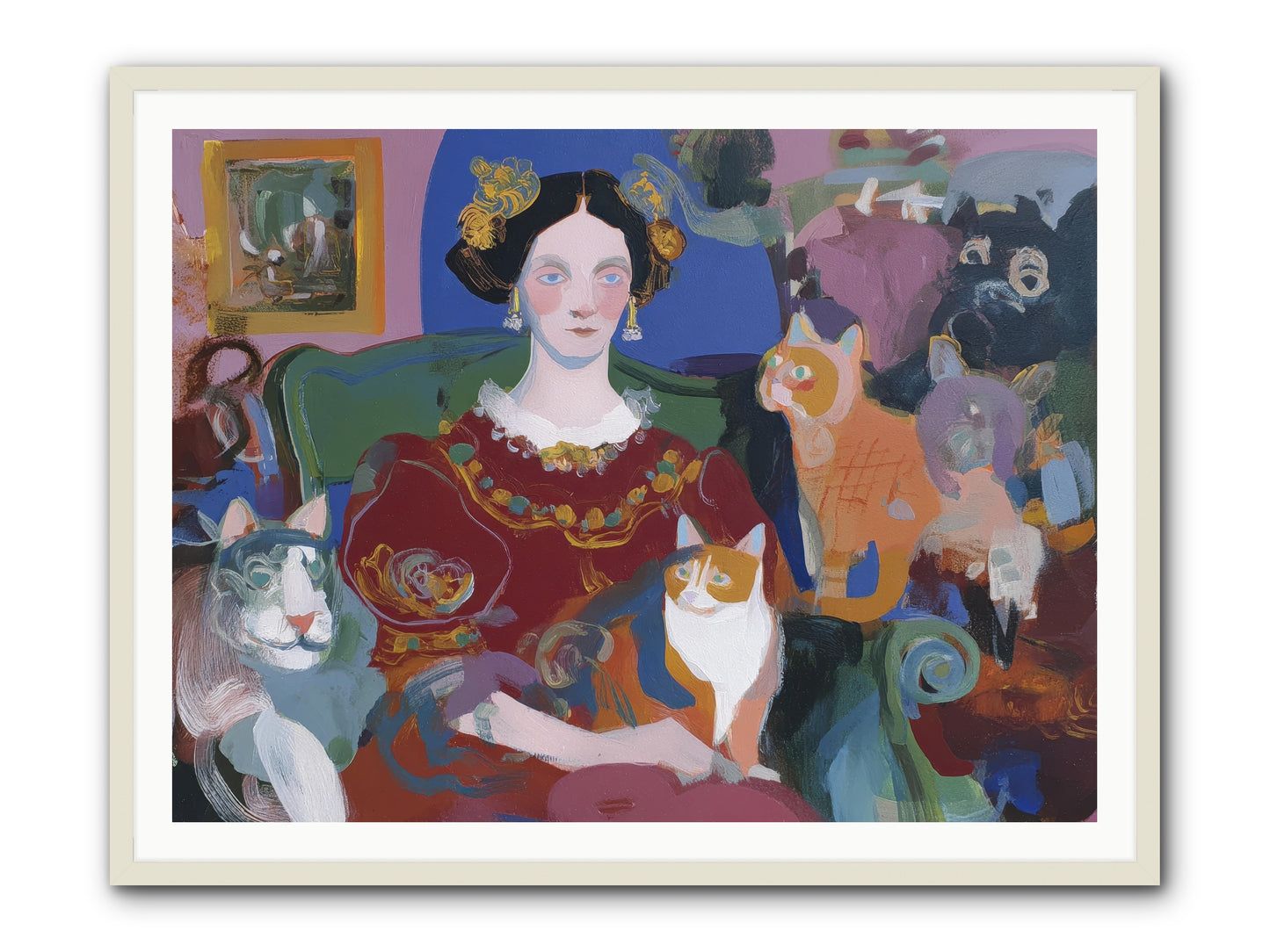 The Assembly -- Framed Print - White 48x36
