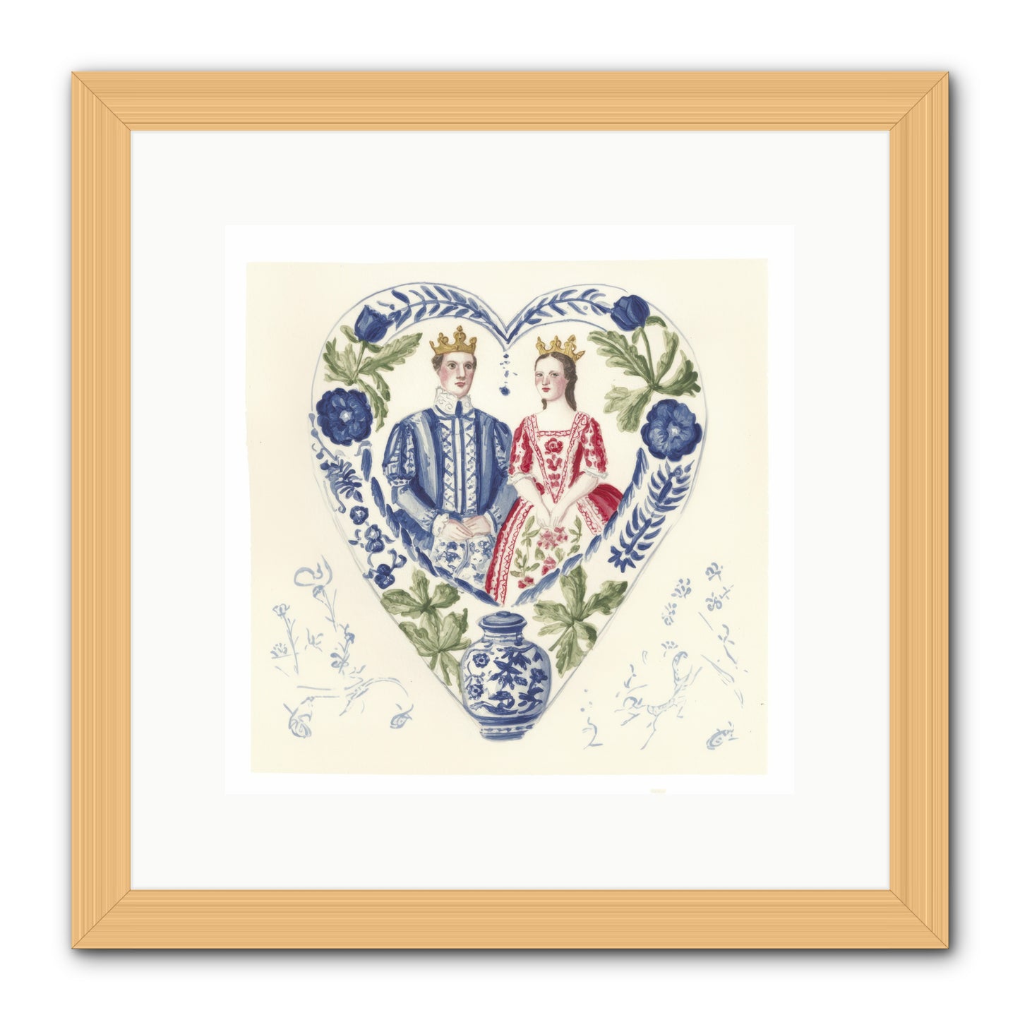 The Atlas Of Us -- Framed Print - Natural 12x12