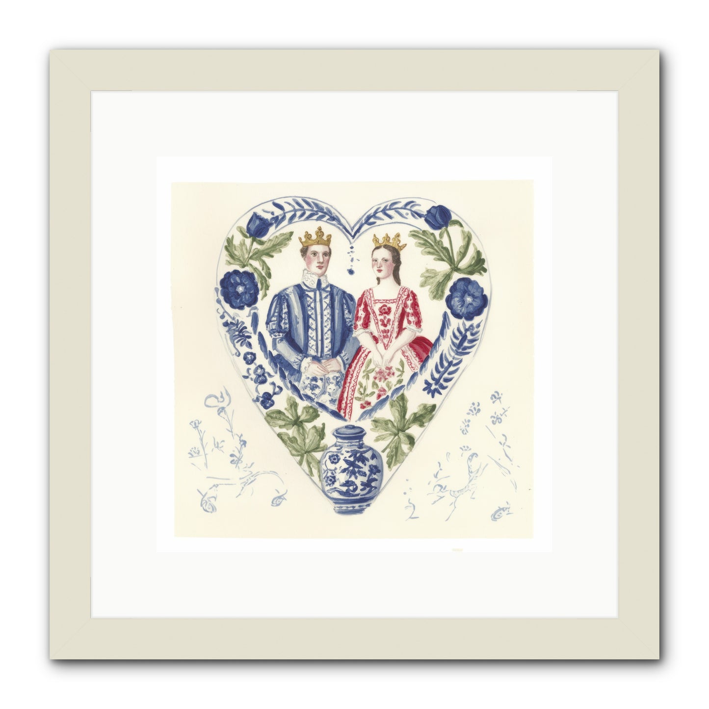 The Atlas Of Us -- Framed Print - White 12x12