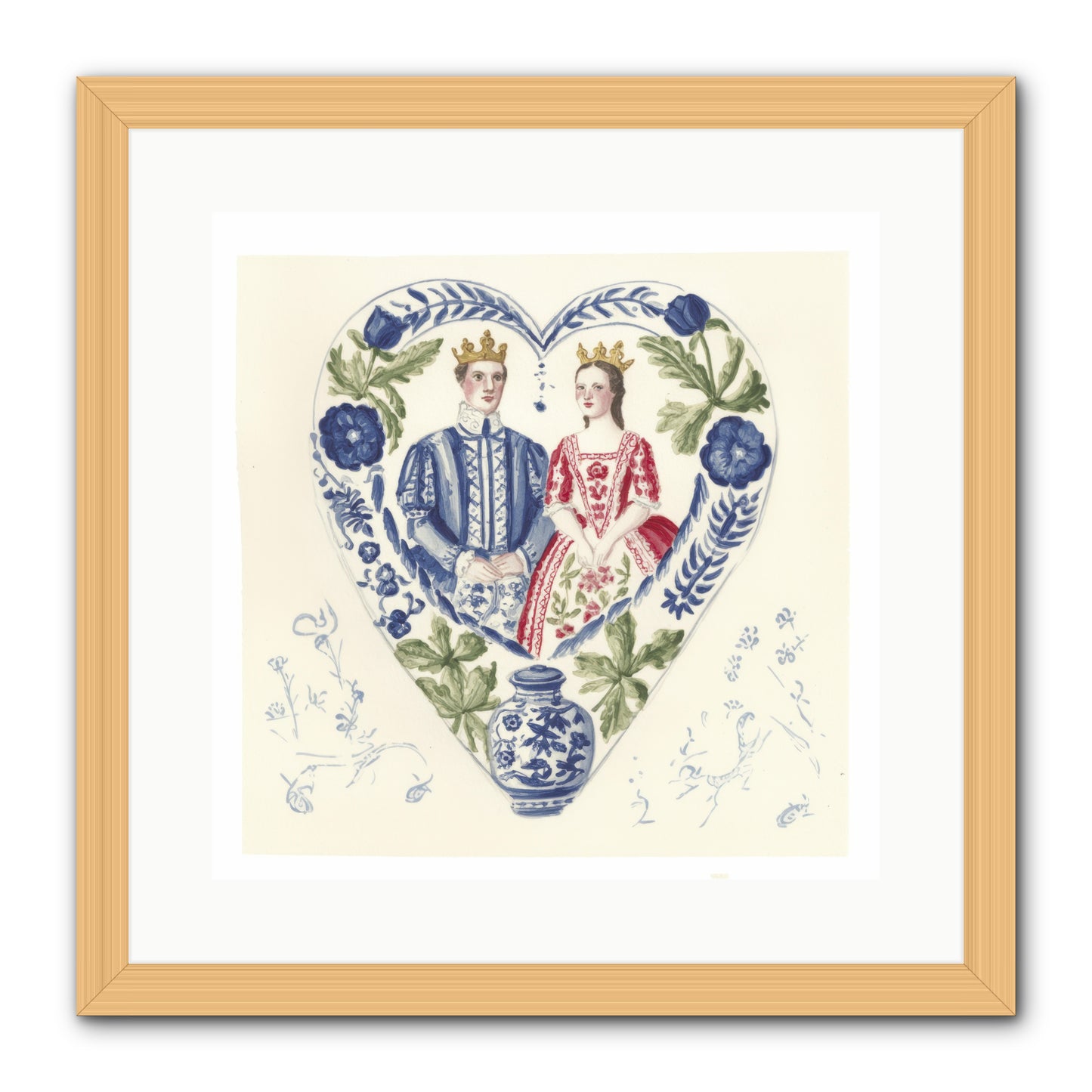 The Atlas Of Us -- Framed Print - Natural 16x16