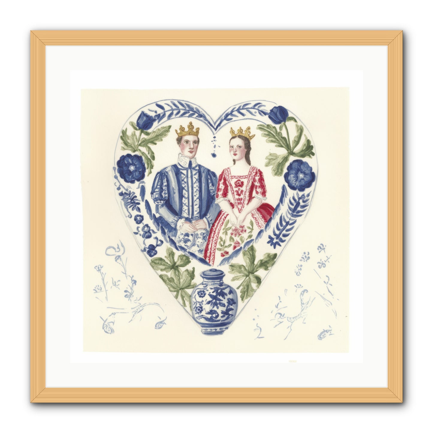 The Atlas Of Us -- Framed Print - Natural 24x24