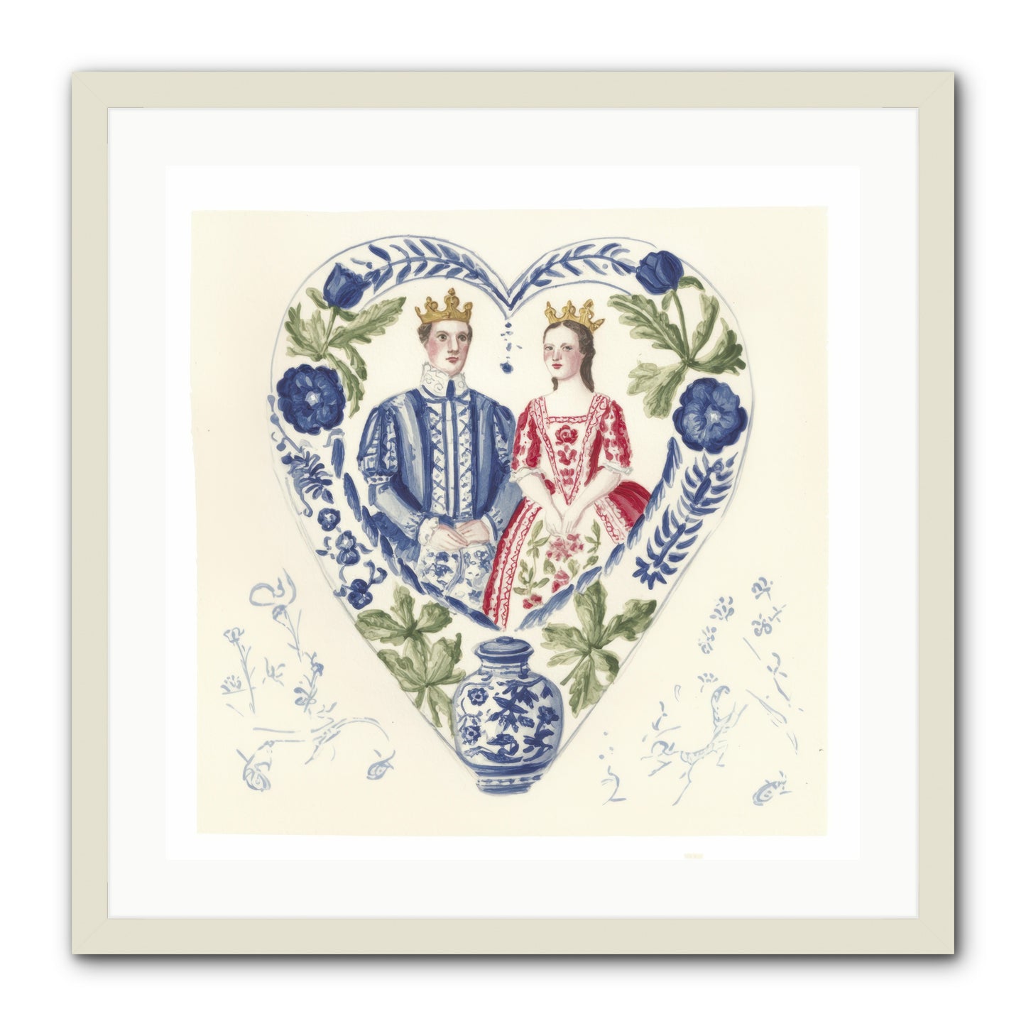 The Atlas Of Us -- Framed Print - White 24x24