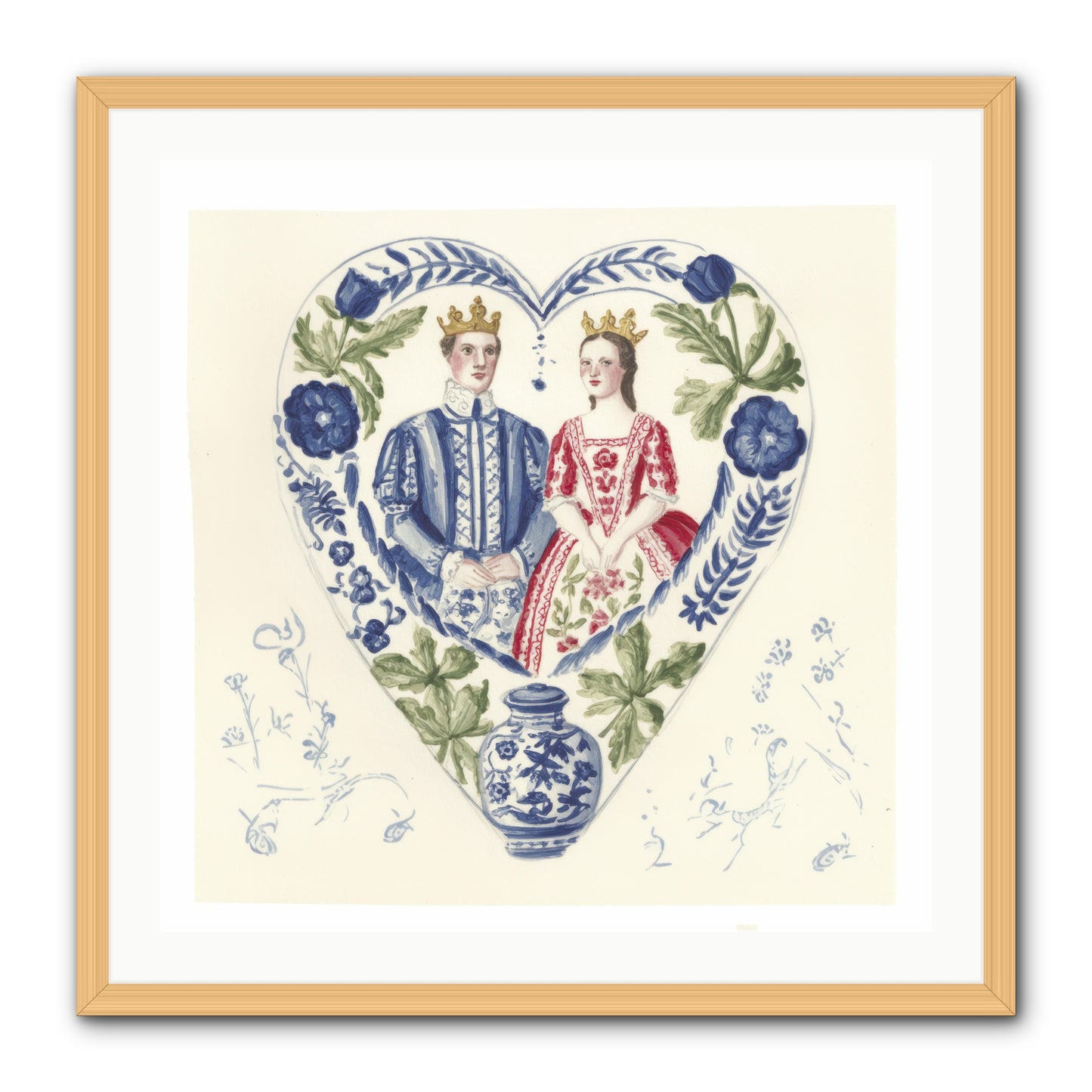 The Atlas Of Us -- Framed Print - Natural 30x30
