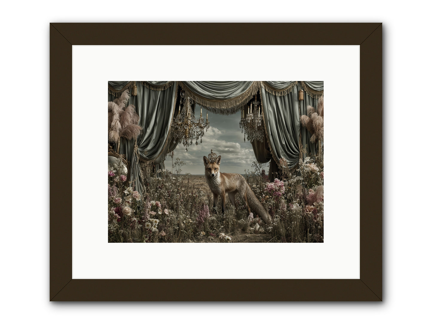 The Balcony at Moon’s End -- Framed Print - Black 12x9